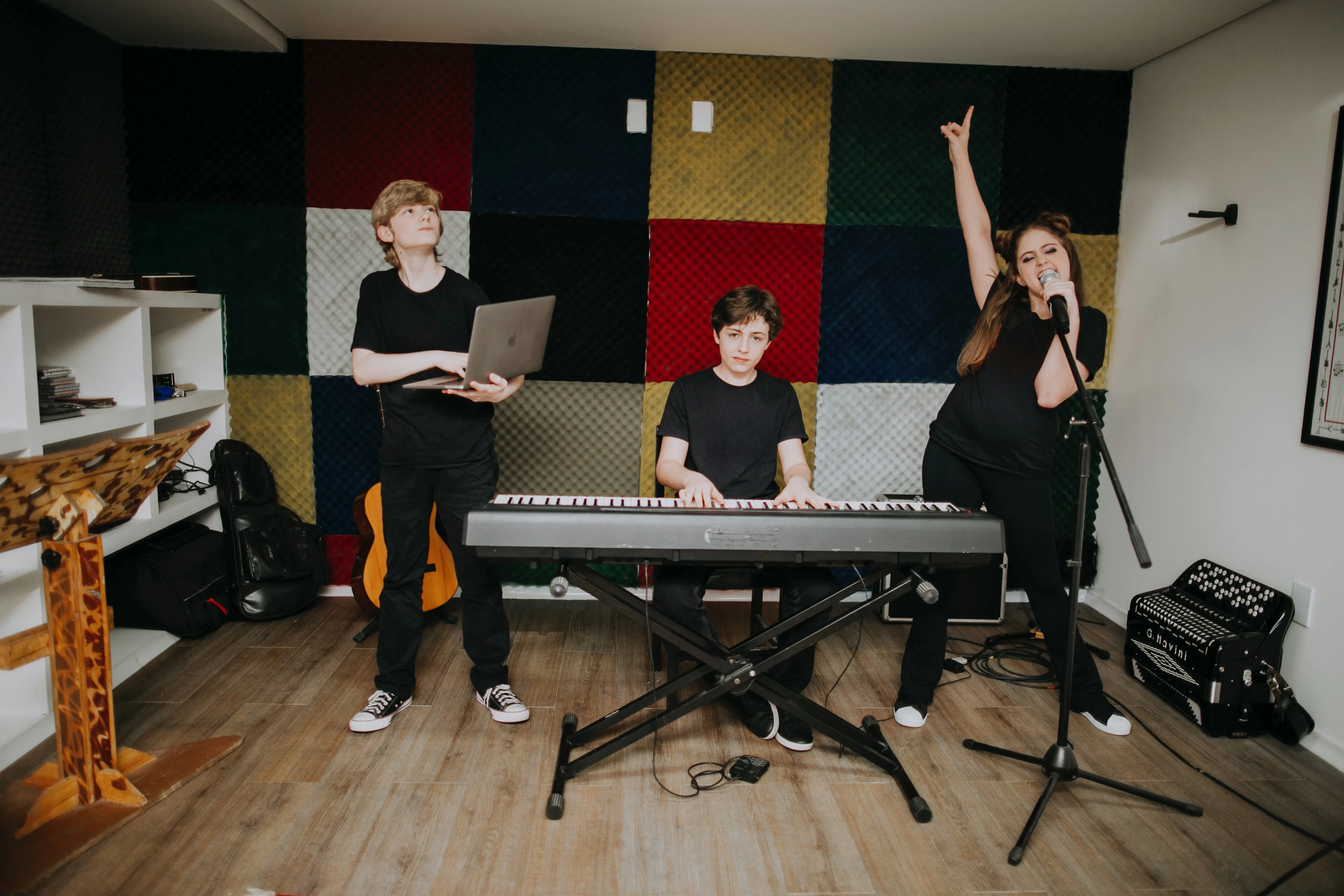 Kids playing music
