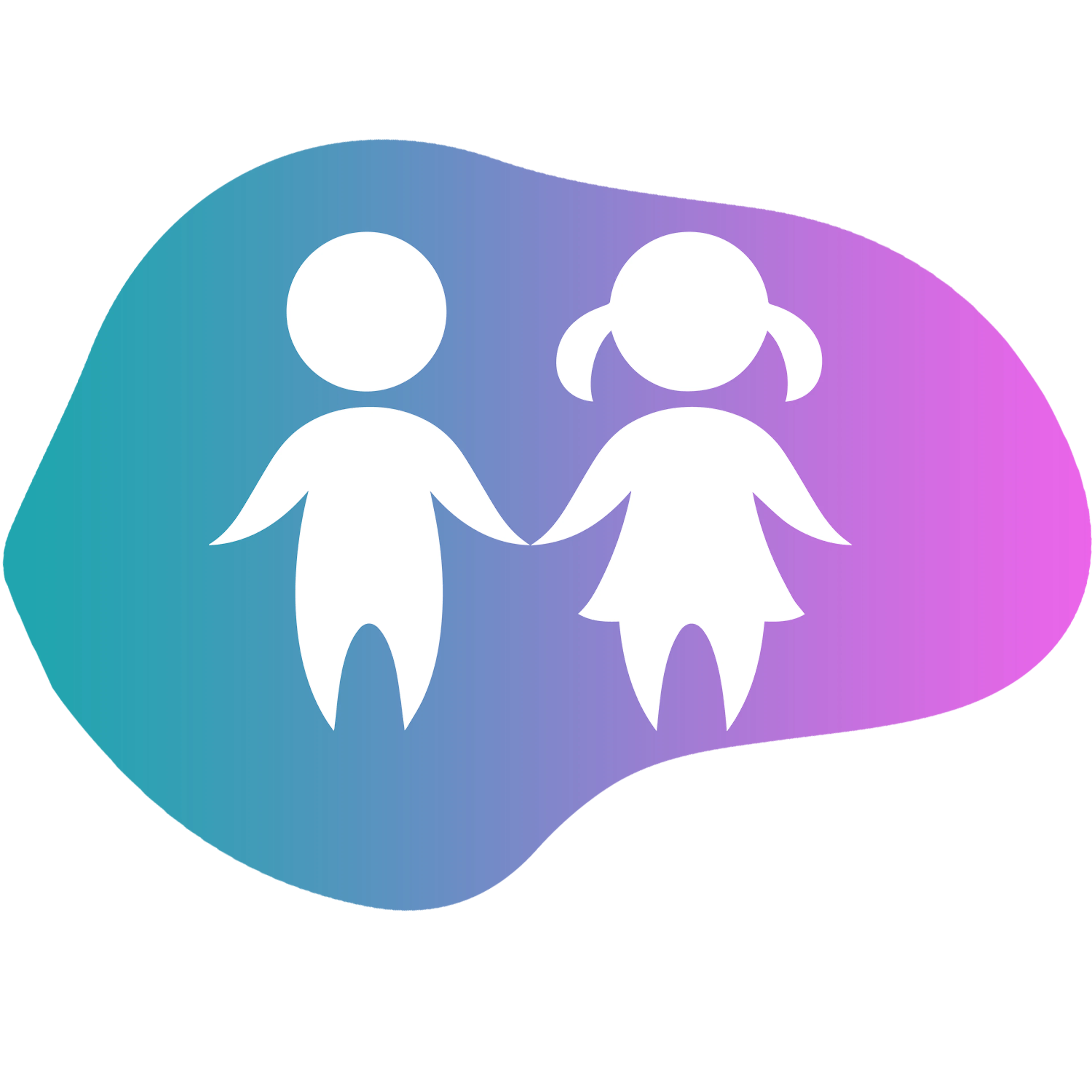 kids icon on gradient background