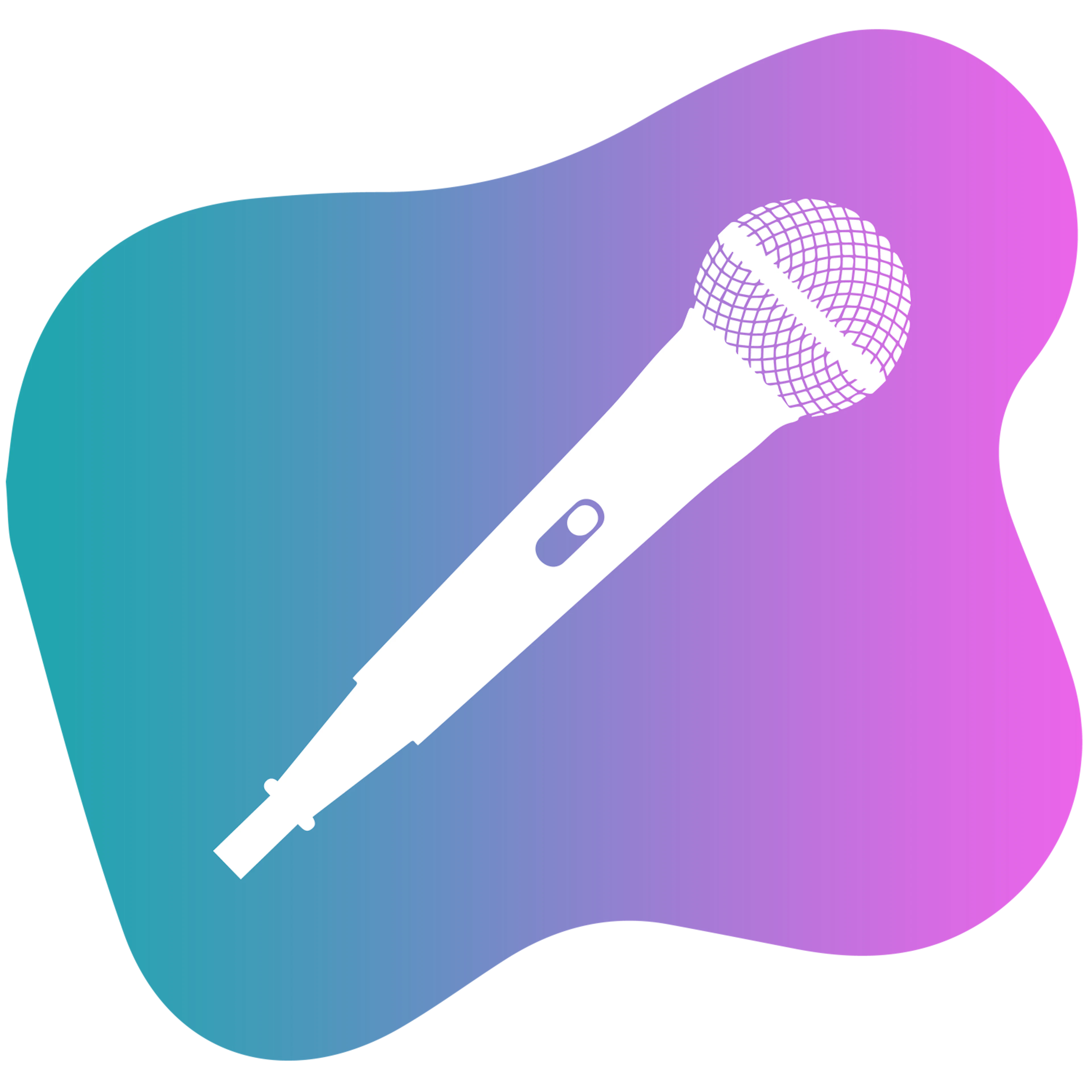 microphone icon on gradient background