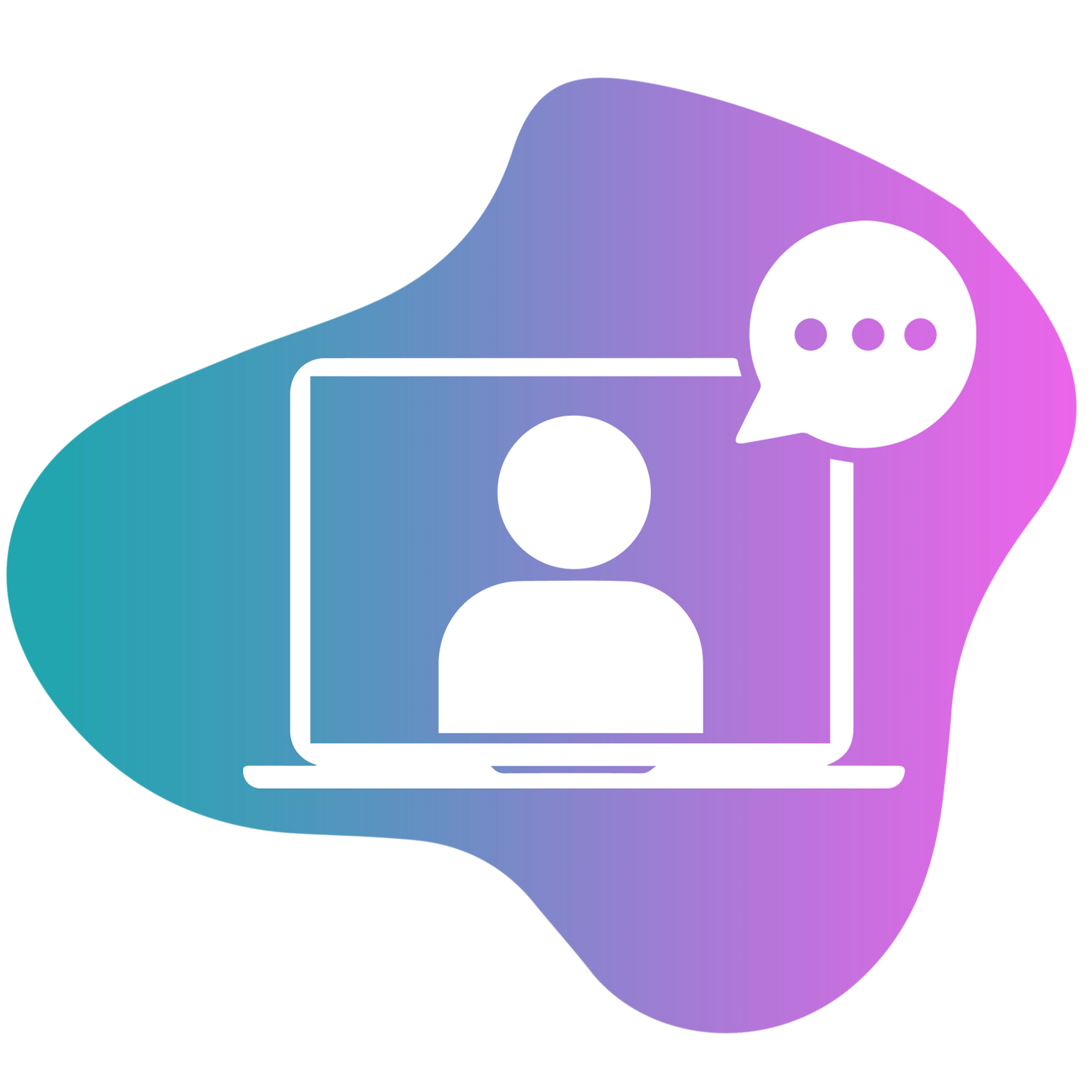 virtual lessons icon on gradient background