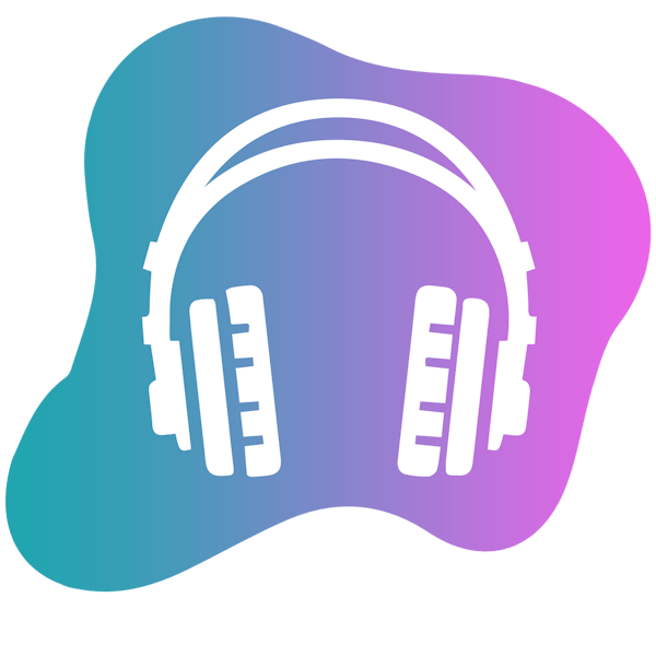 headphones icon on gradient background