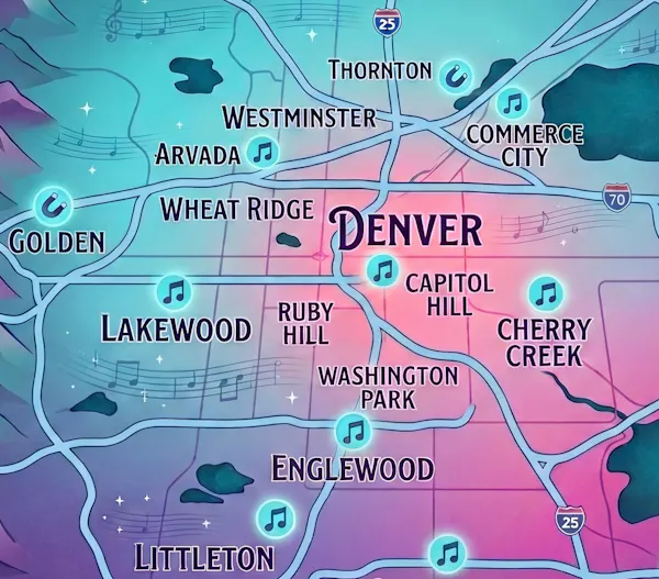 Map of downtown Denver