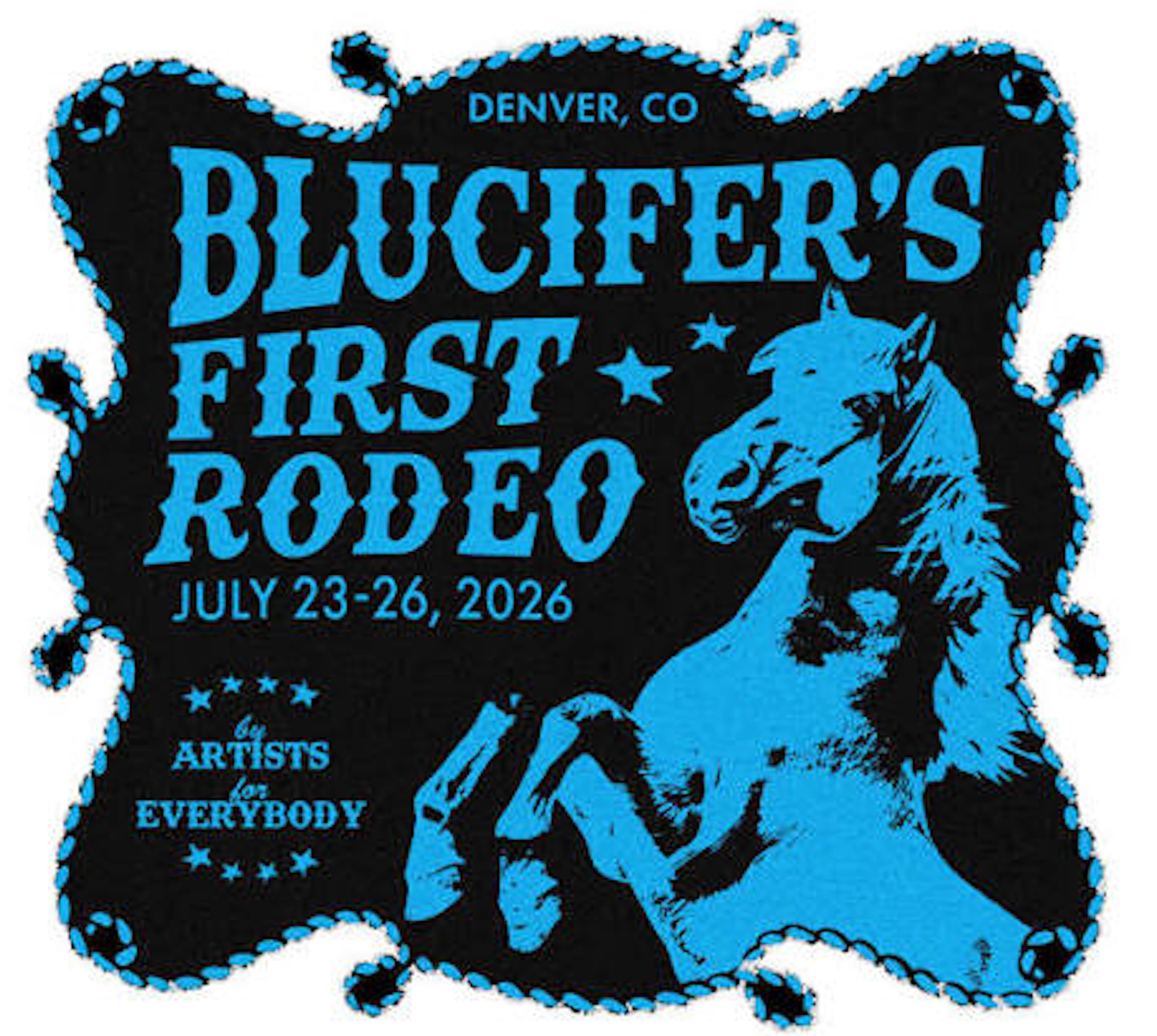 Blucifer's First Rodeo 2026 festival poster