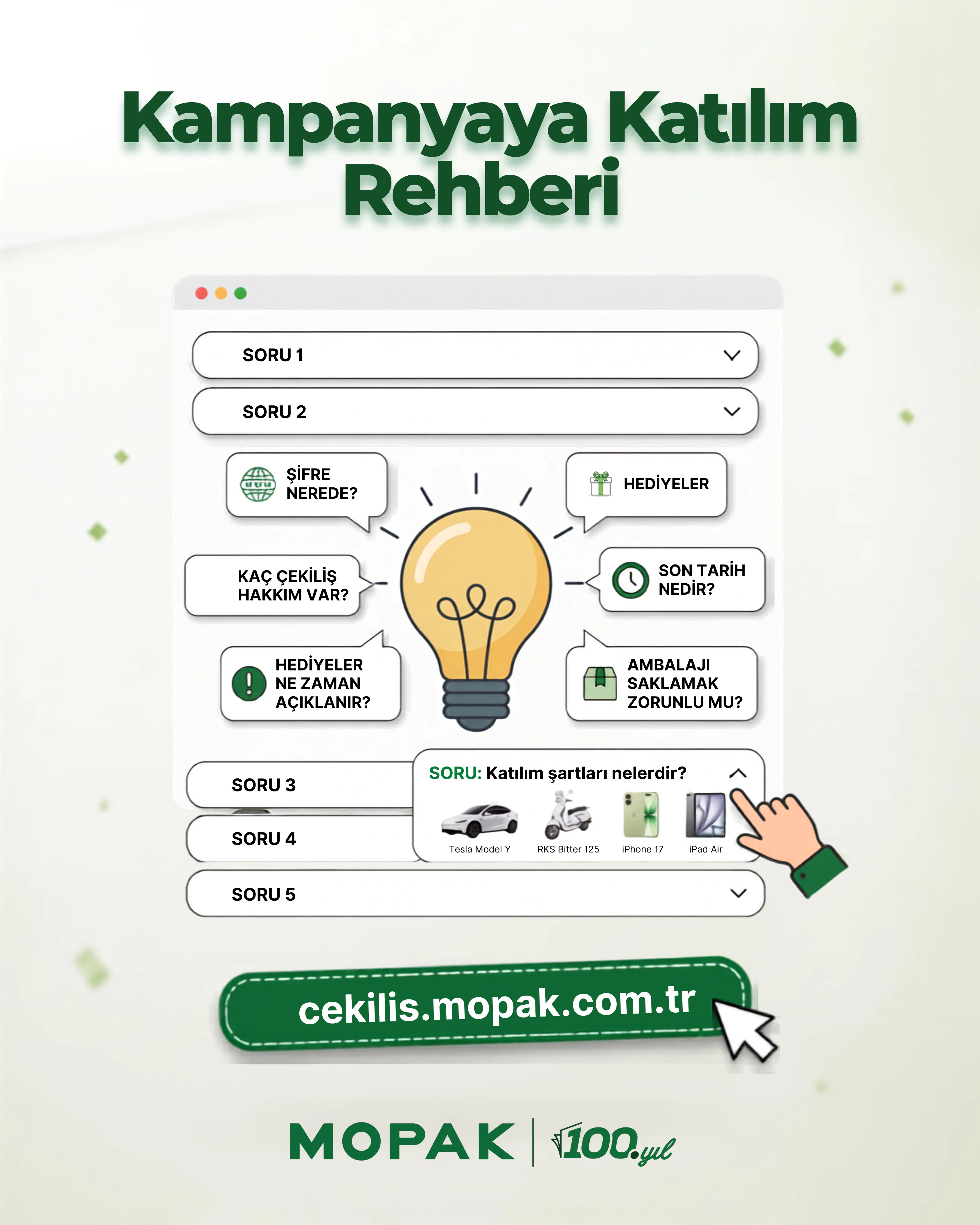 100. Yıl Kampanyası -  Sıkça Sorulan Sorular