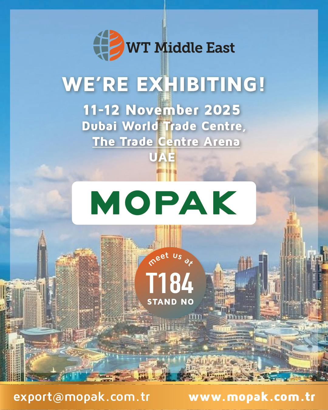 Mopak WT Middle East 2025’te Yerini Alıyor!