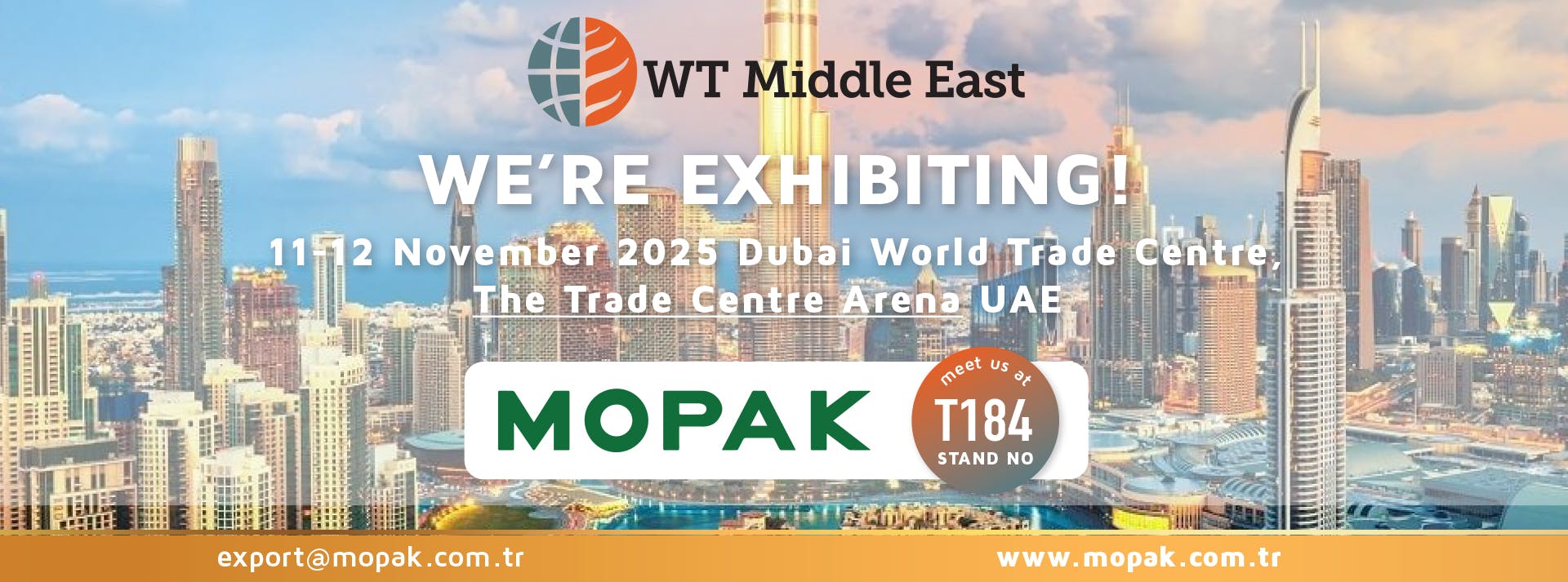 Mopak WT Middle East 2025’te Yerini Alıyor!