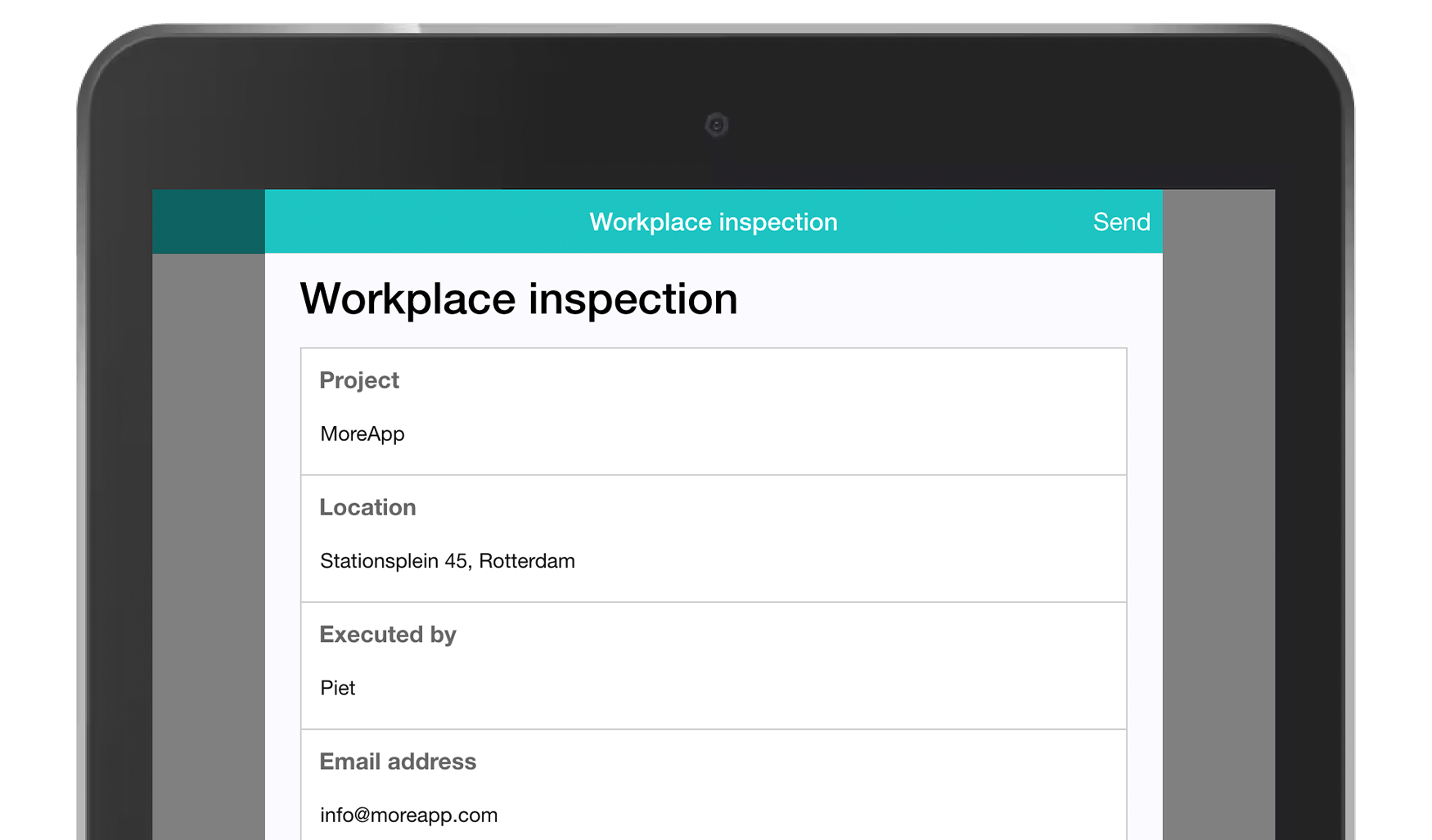 MoreApp Workplace inspection Form