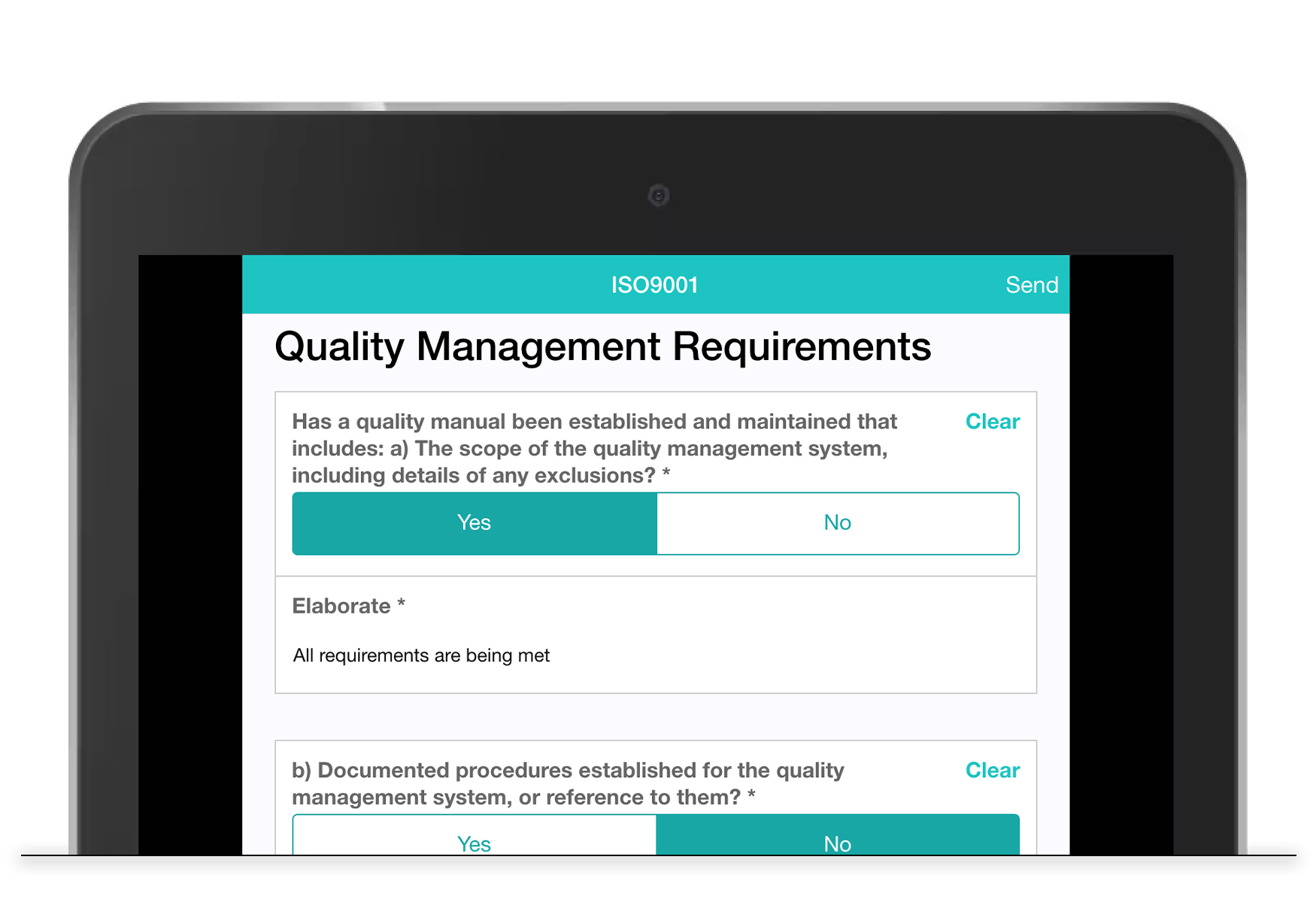 MoreApp ISO 9001 template