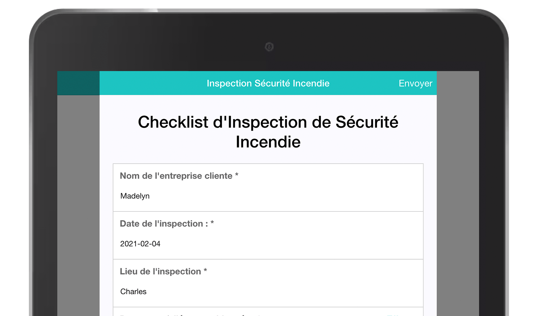 Application Formulaires inspection sécurité incendie MoreApp