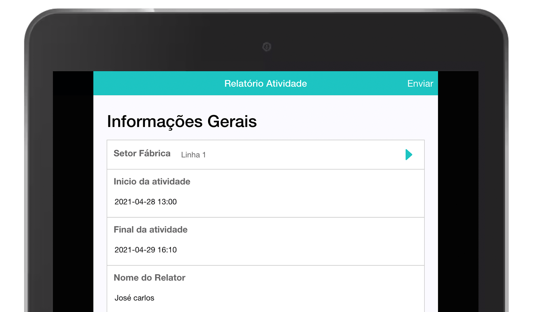 MoreApp Relatório de Atividade App