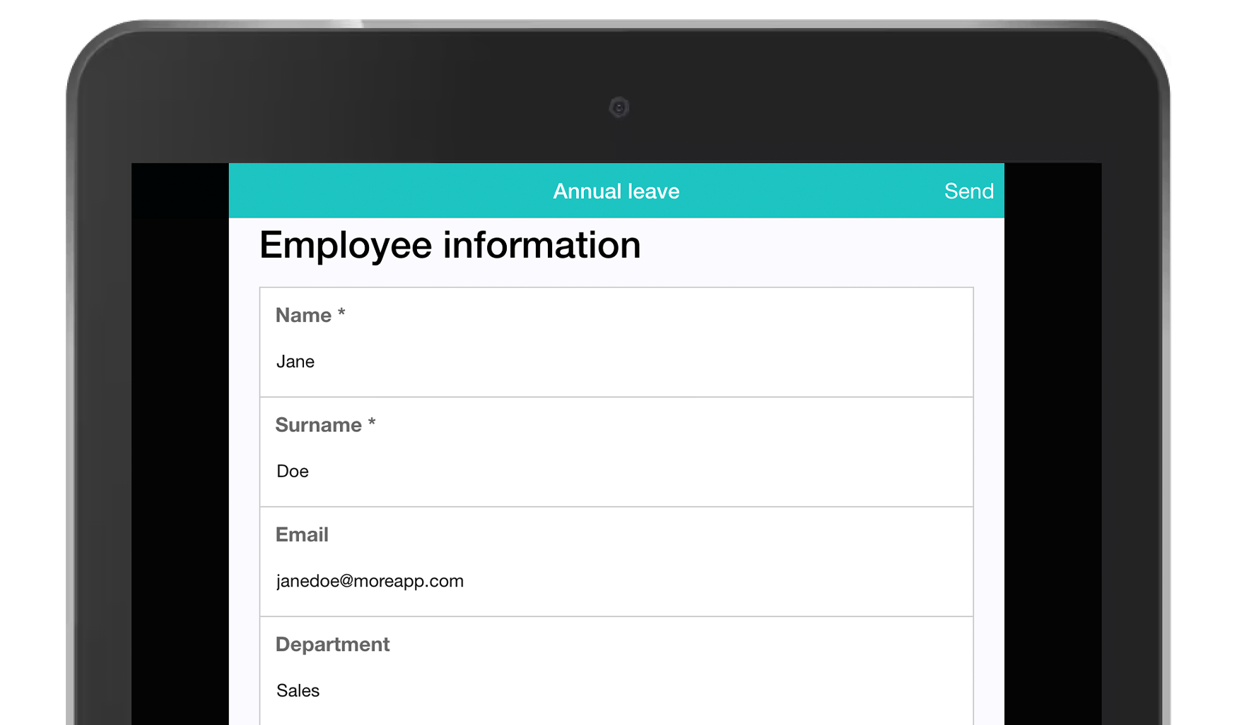 MoreApp Annual Leave Form App