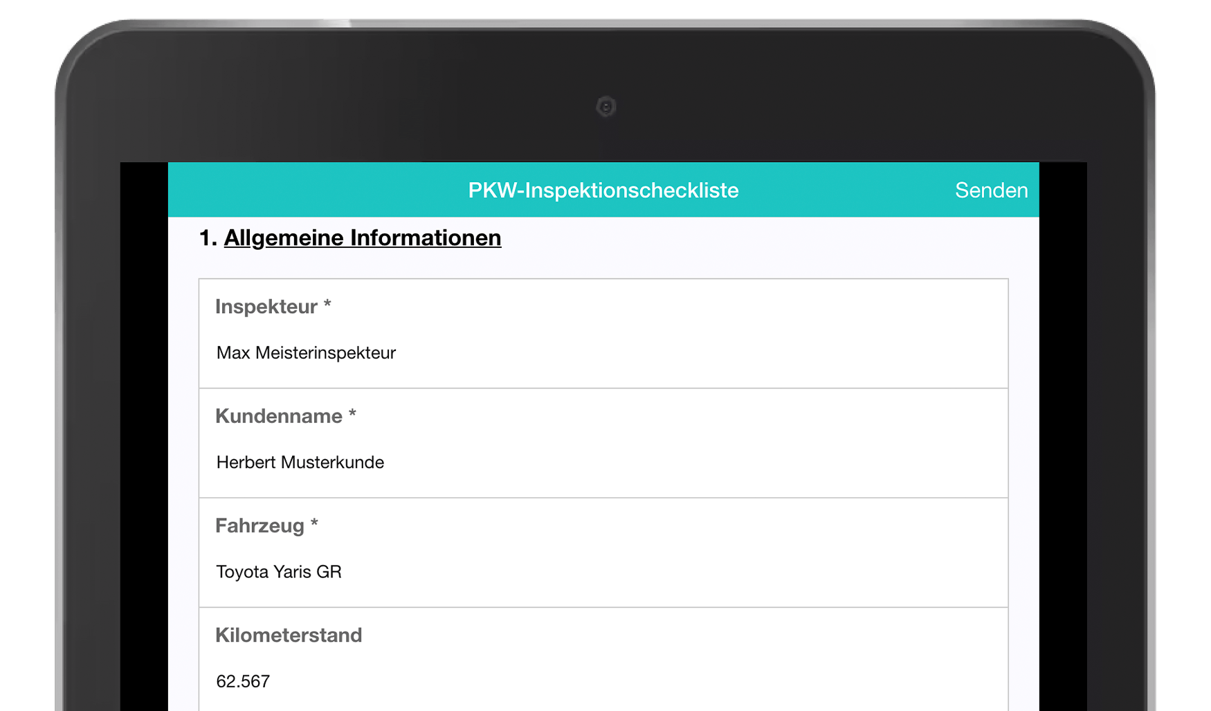 MoreApp Pkw-Inspektionscheckliste