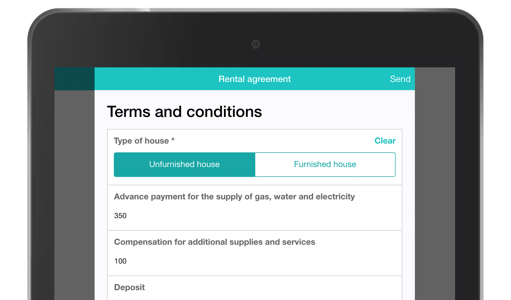 MoreApp Rental agreement form