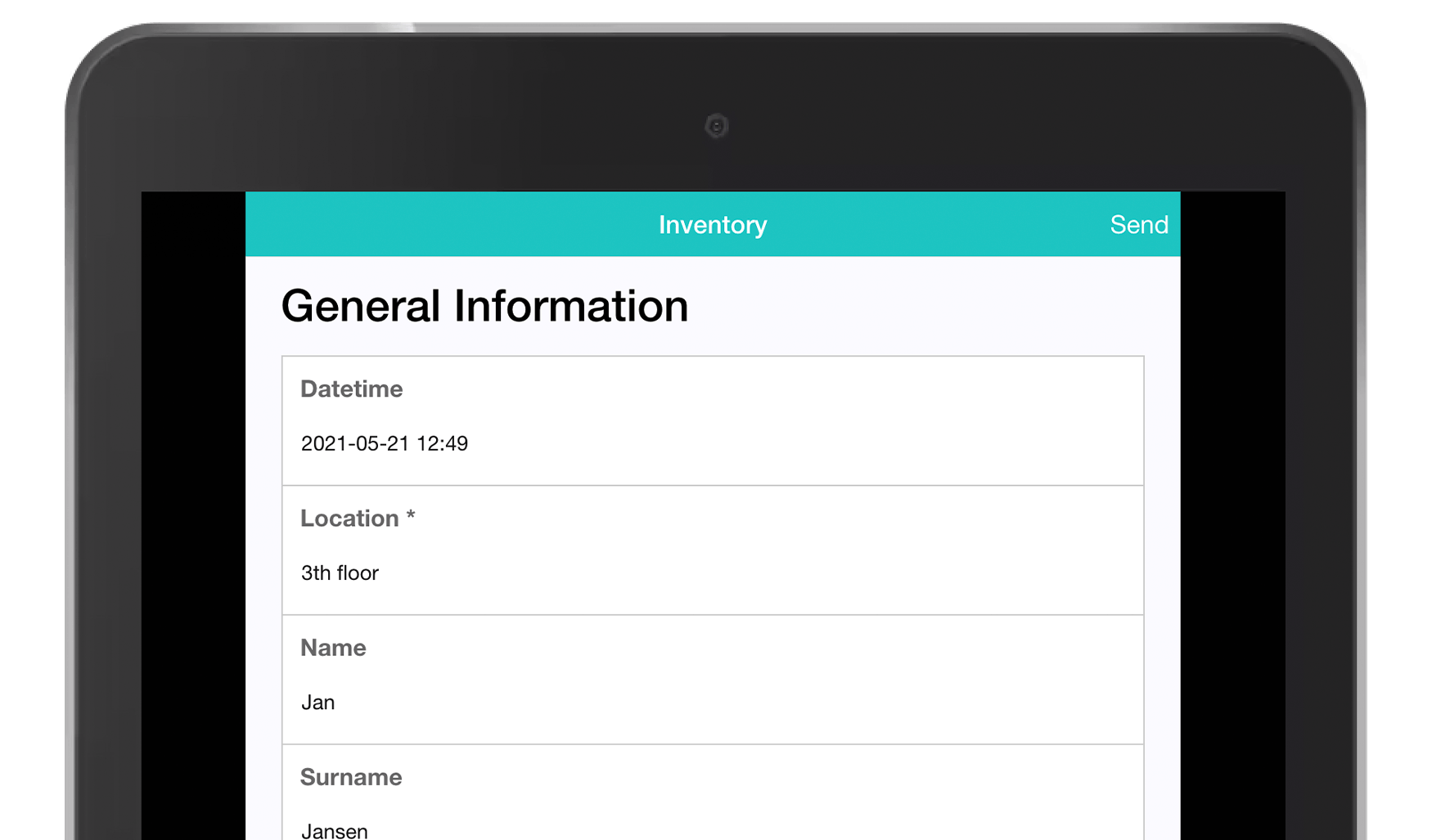 MoreApp Inventory form