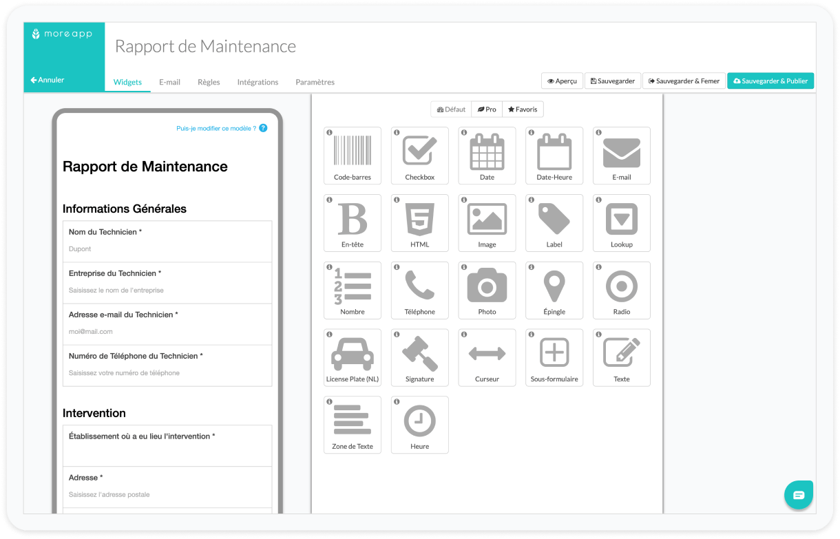 rapport de maintenance 