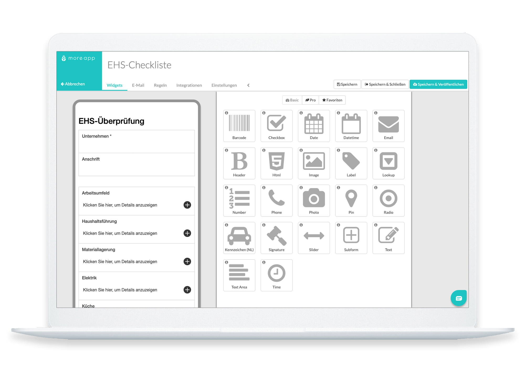 MoreApp Form Builder DE_EHS Checkliste