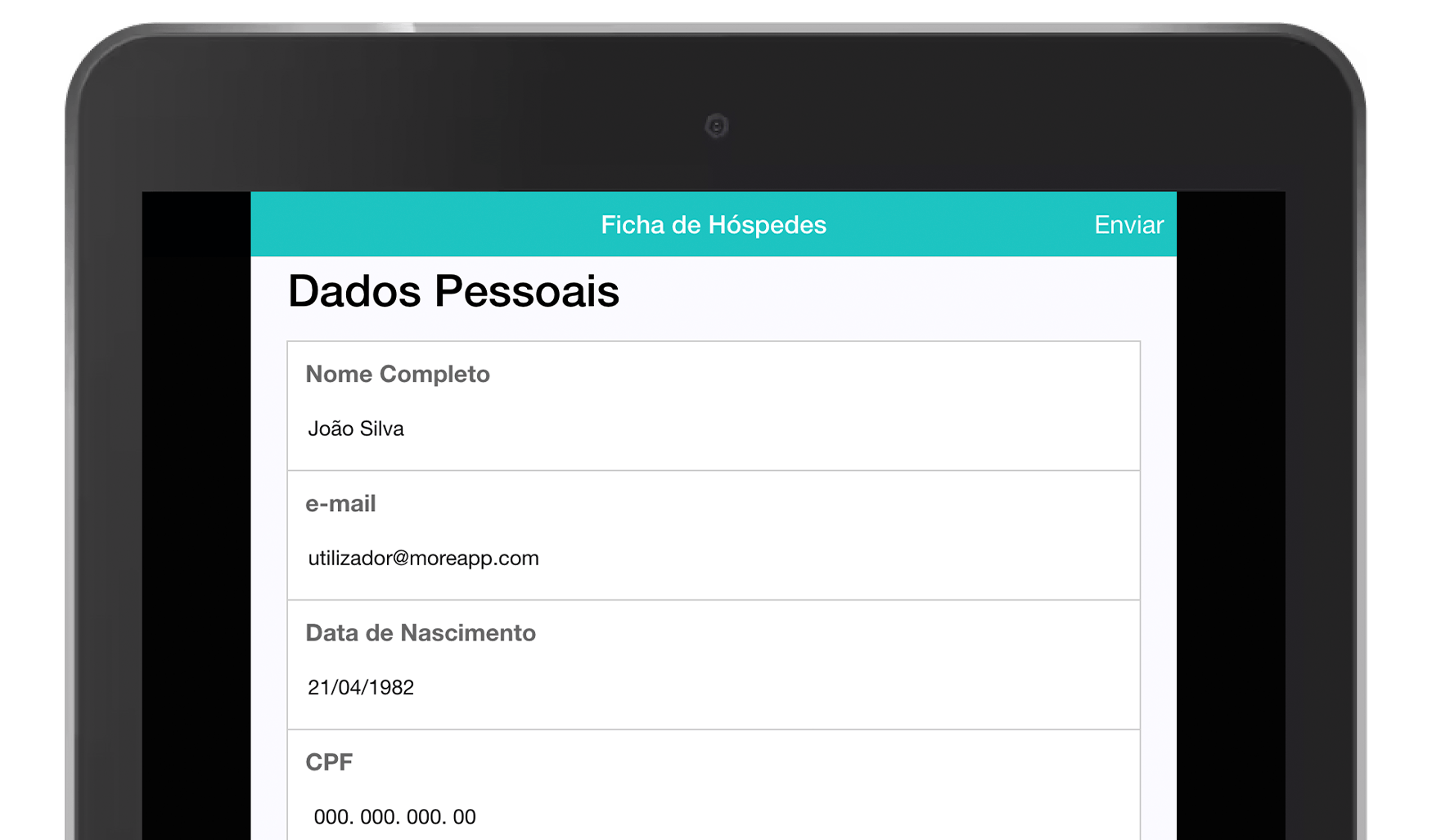 MoreApp Checklist Ficha de Hóspedes App