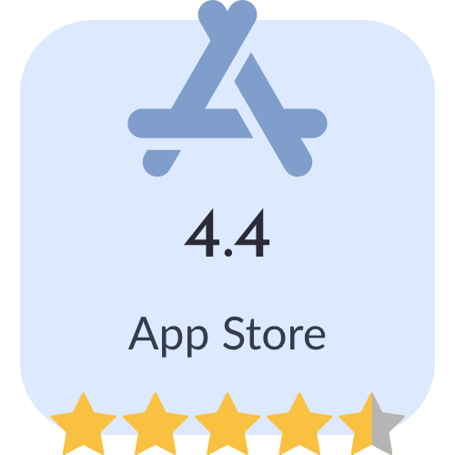 App Store Rating 4.4 Sterne