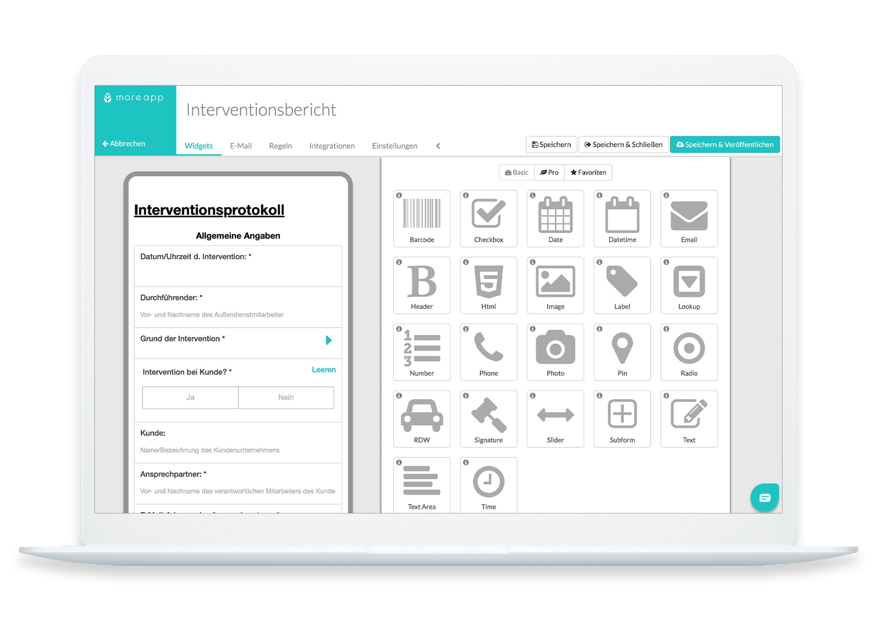 MoreApp-Plattform Interventionsbericht