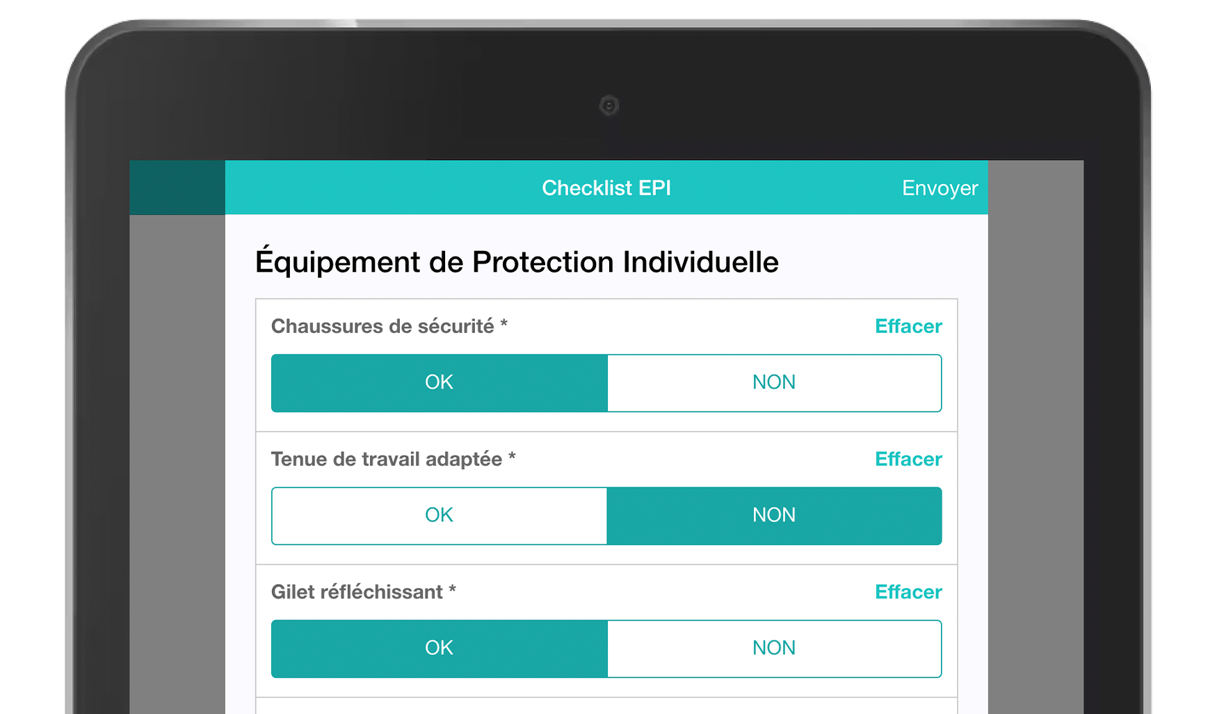 Application Formulaires Checklist EPI MoreApp