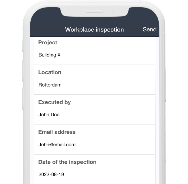 MoreApp construction form