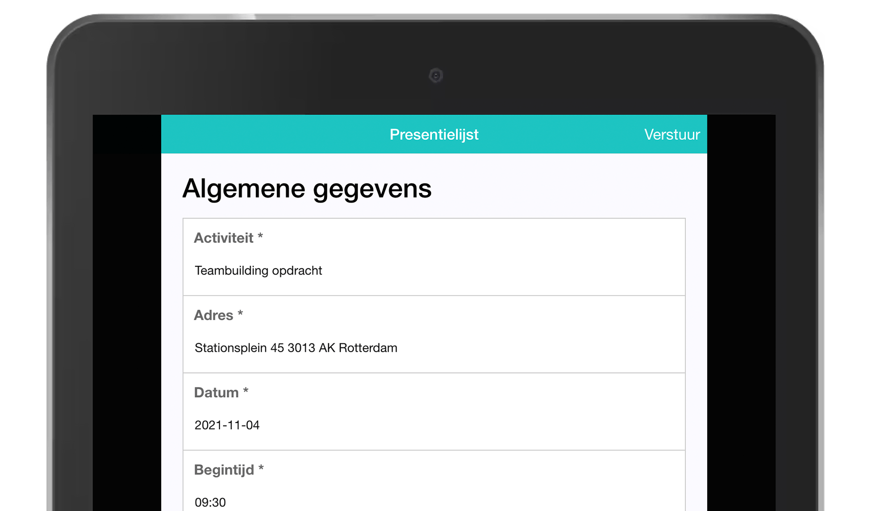 MoreApp Presentielijst app