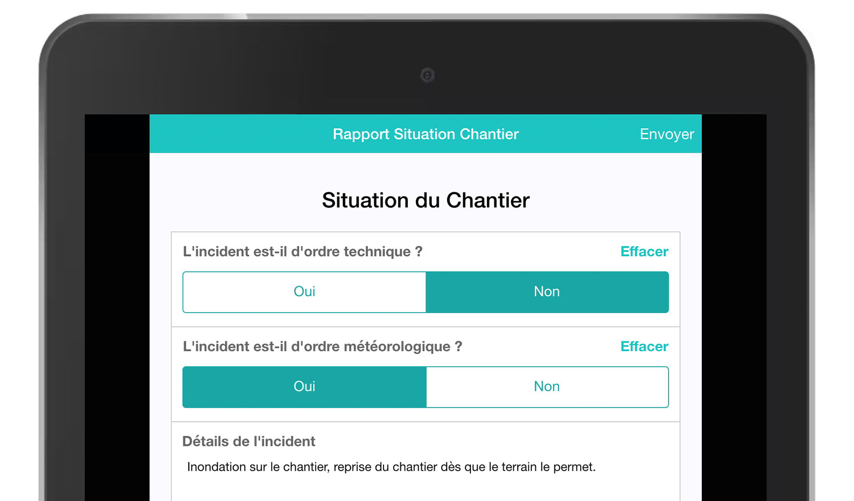 Application Formulaires Rapport Situation Chantier MoreApp