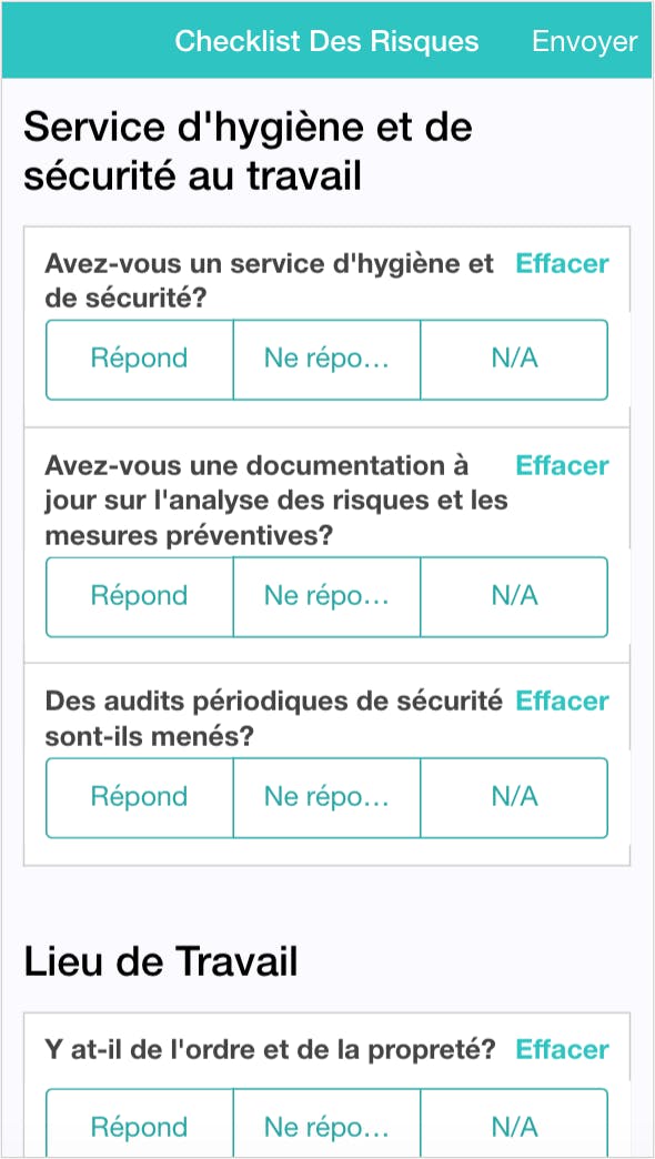 Application de Checklist