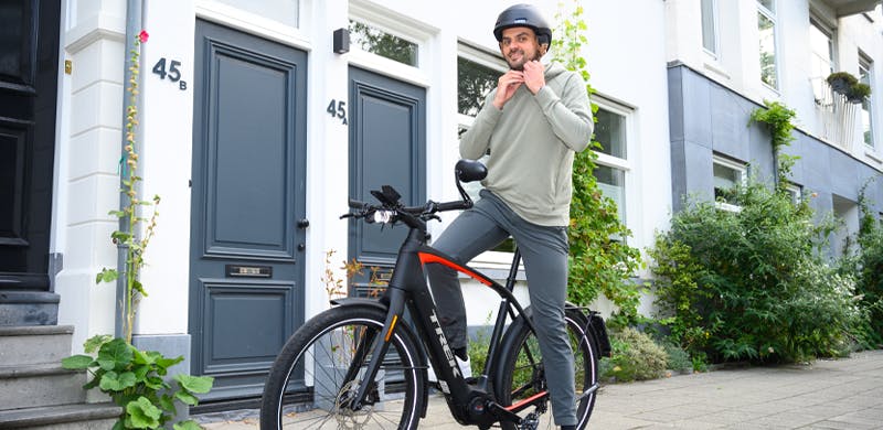 CEO MoreApp Thom Bokelaar takes his electric bike to work every day