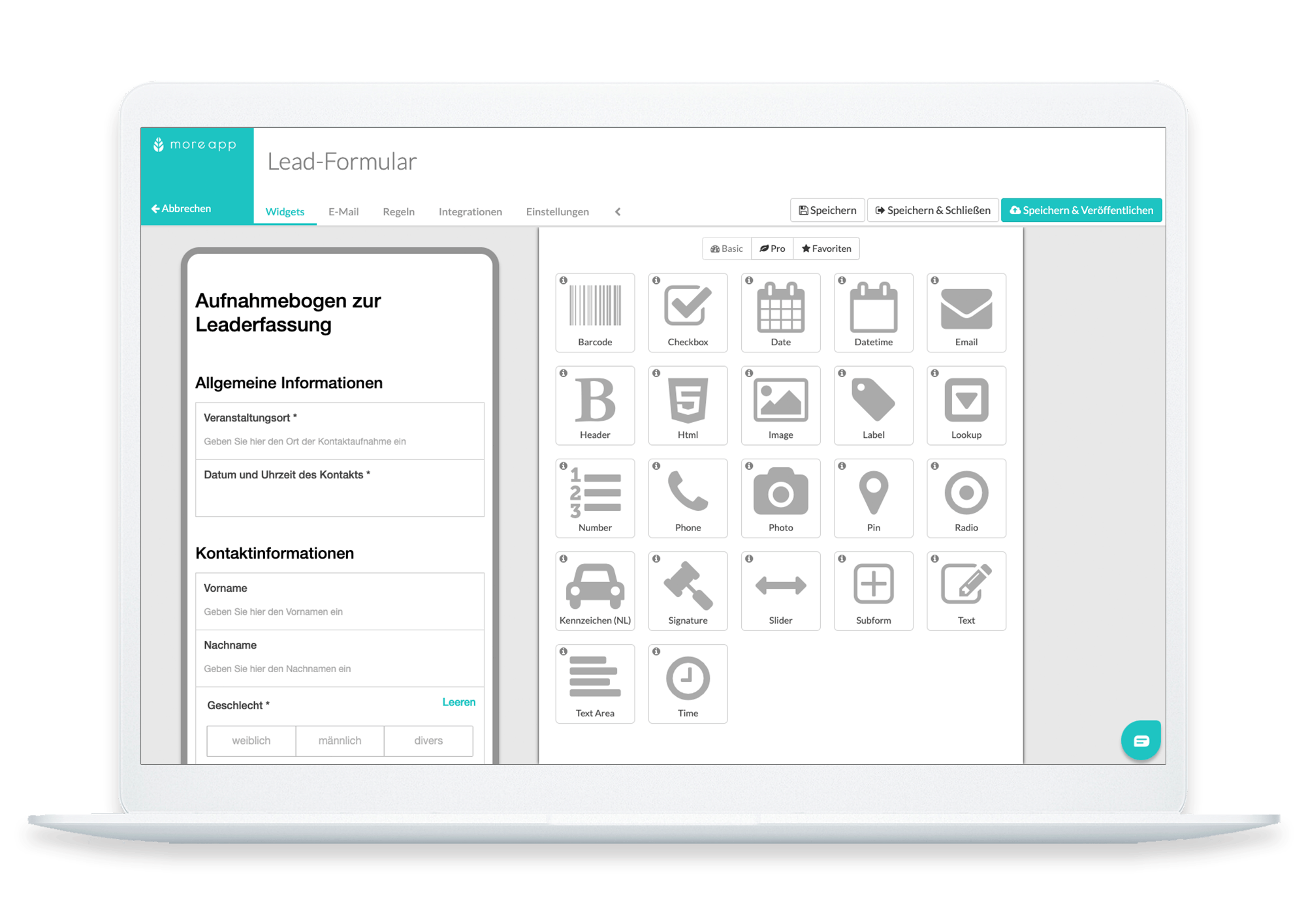 MoreApp Form Builder Lead Formular-App