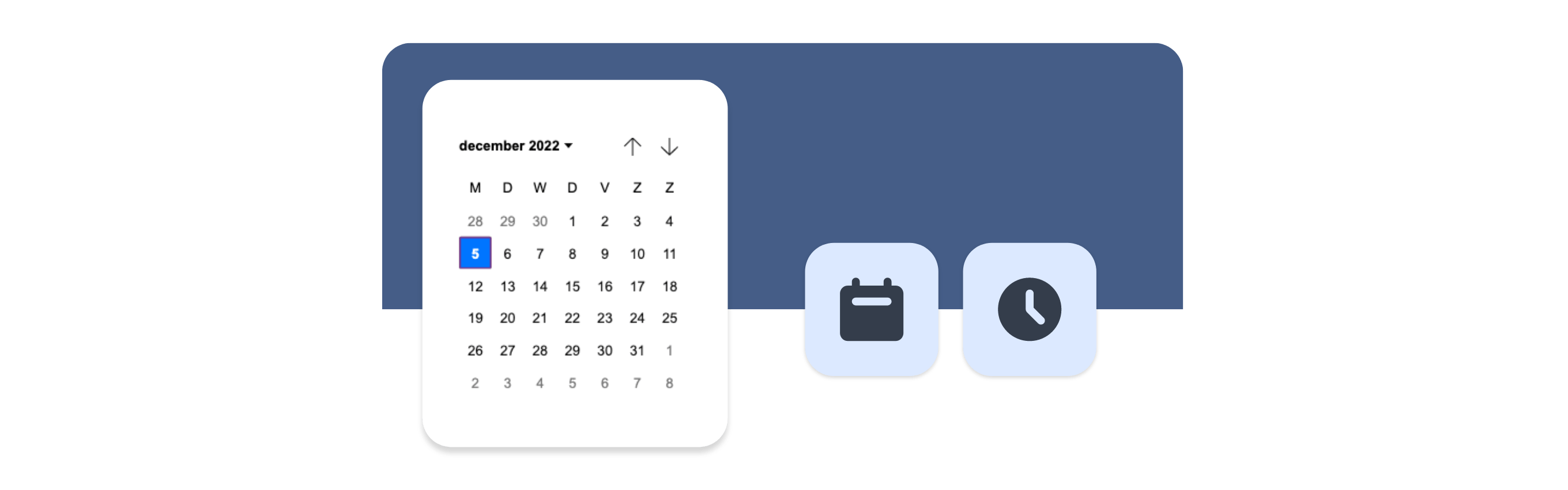 Verbesserte Widgets wie das Date-Widget