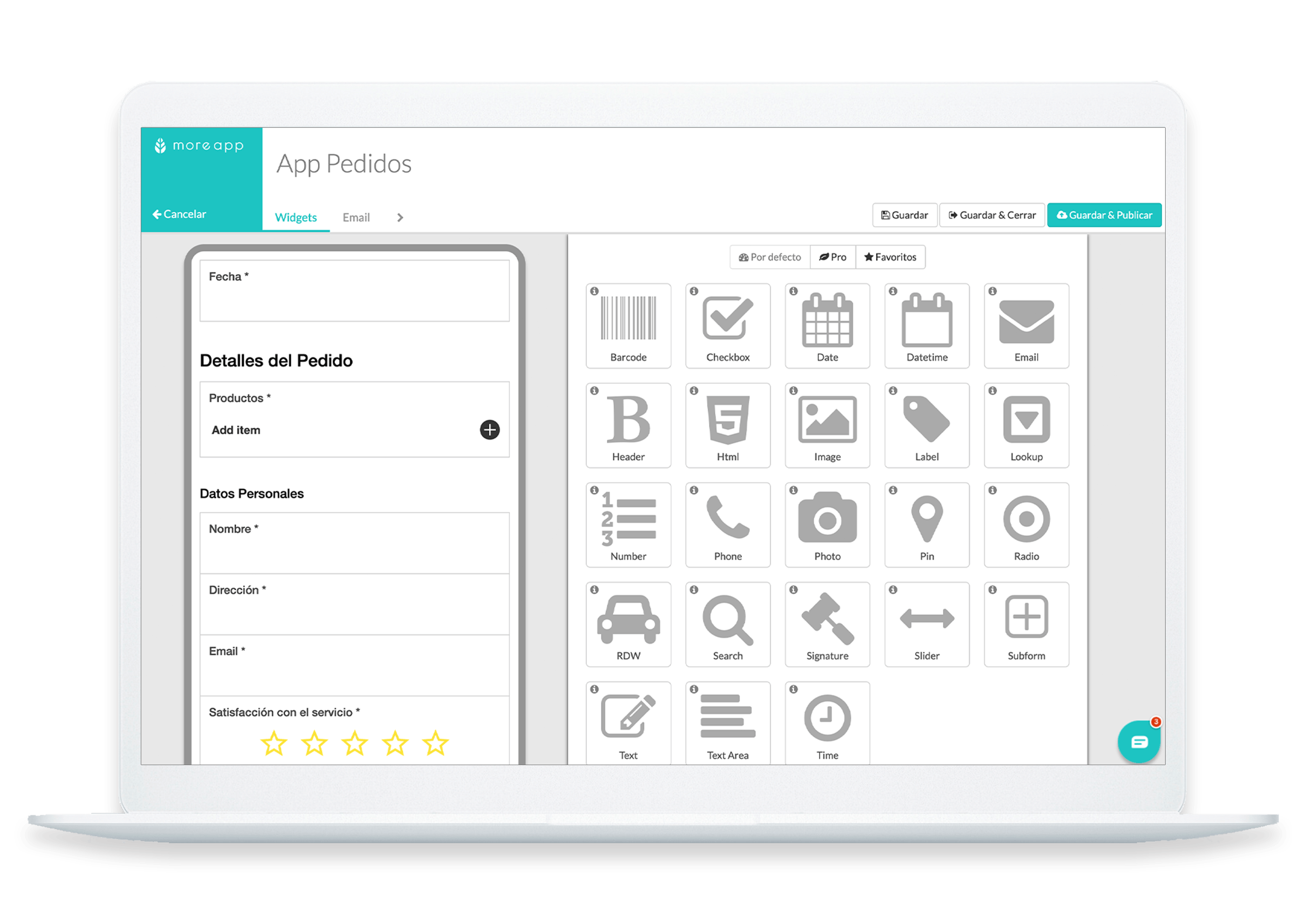 Formulario de Pedido Generador de Formularios MoreApp