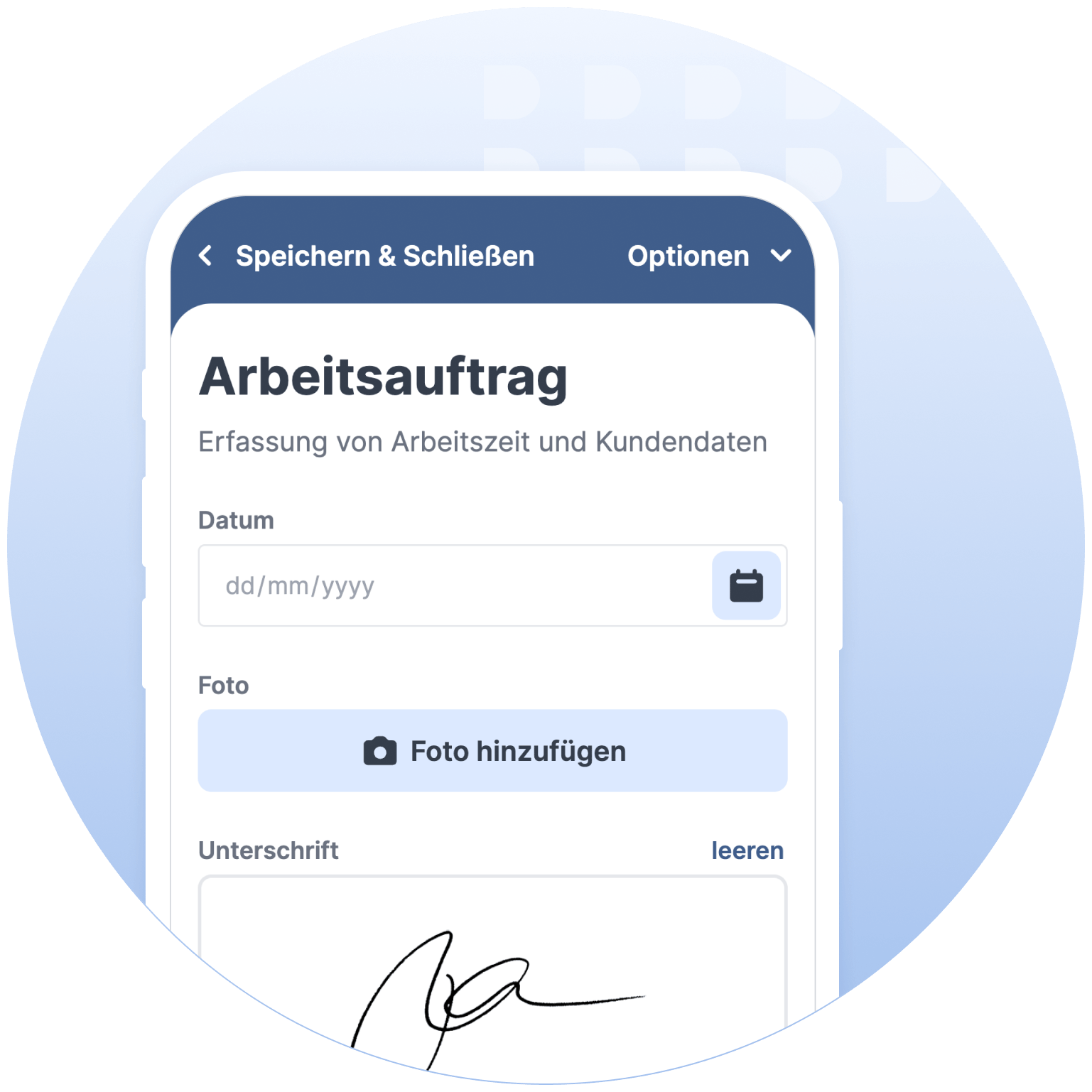 MoreApp App Arbeitsauftrag