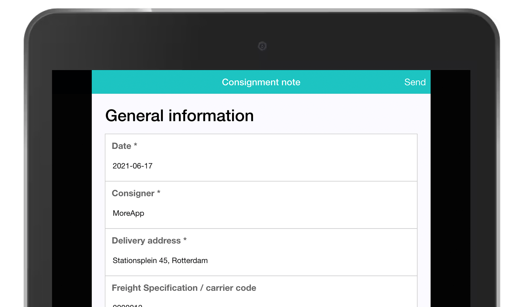 MoreApp Consignment Note App