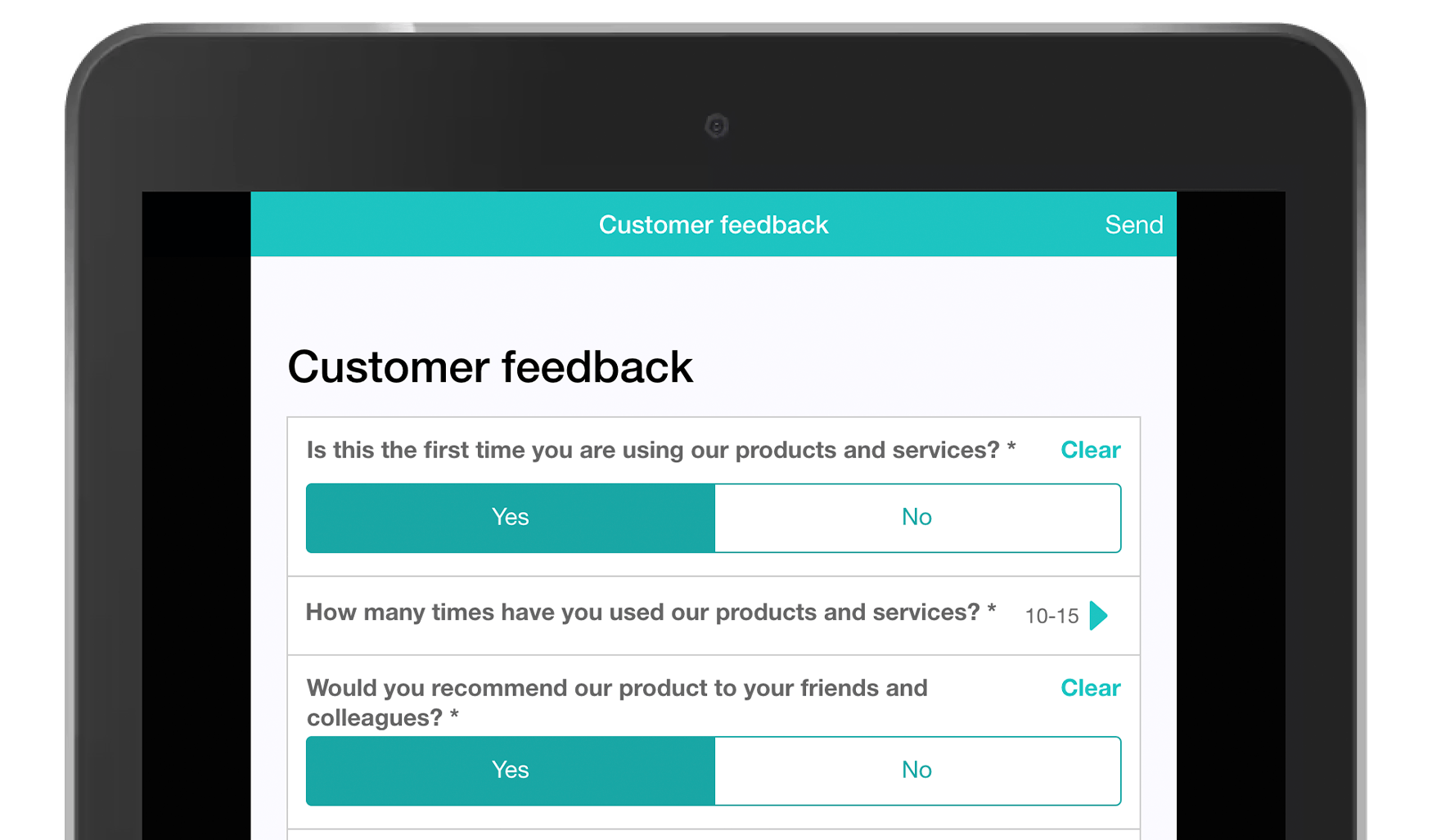 MoreApp Customer Feedback form
