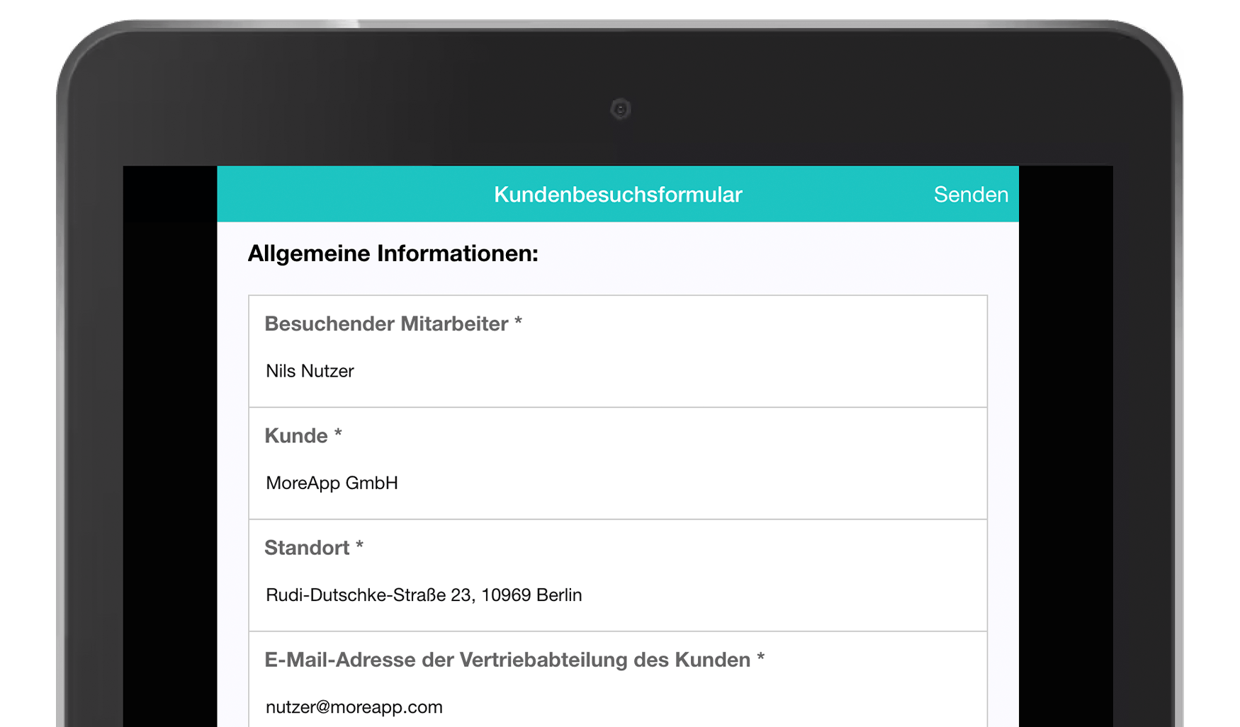 MoreApp Kundenbesuchsformular