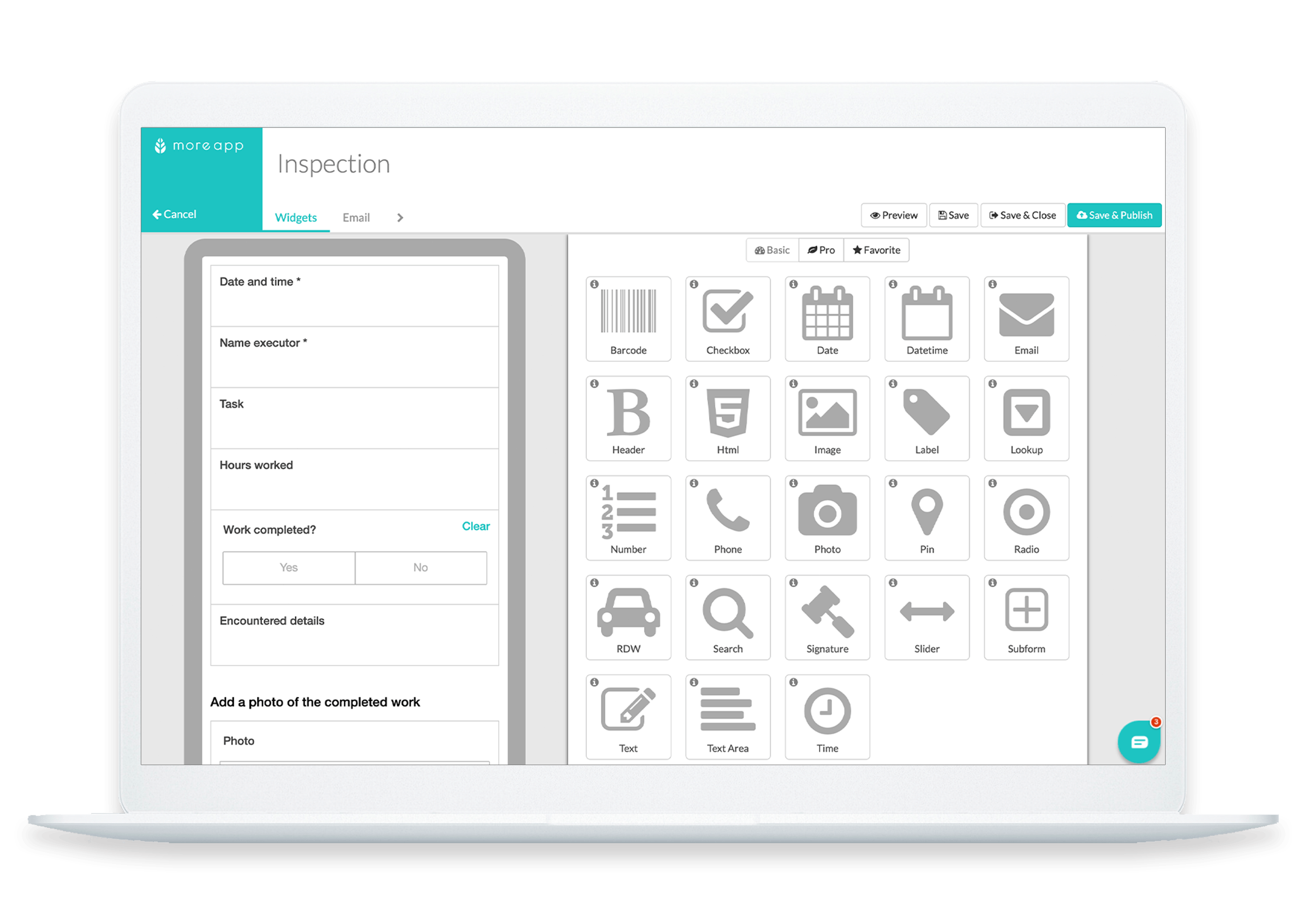 MoreApp Formbuilder Inspection Form