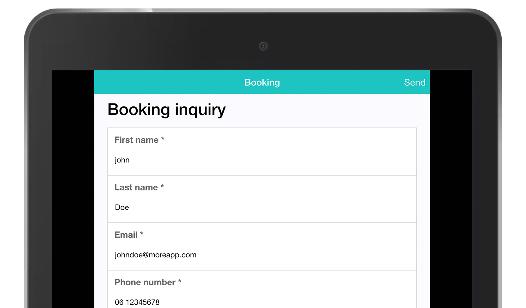 MoreApp Booking App