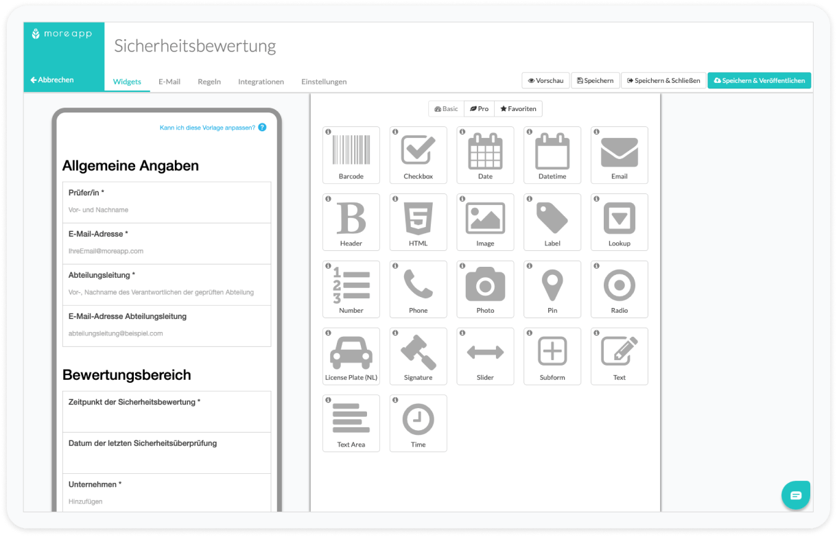 Sicherheitsbewertung von MoreApp