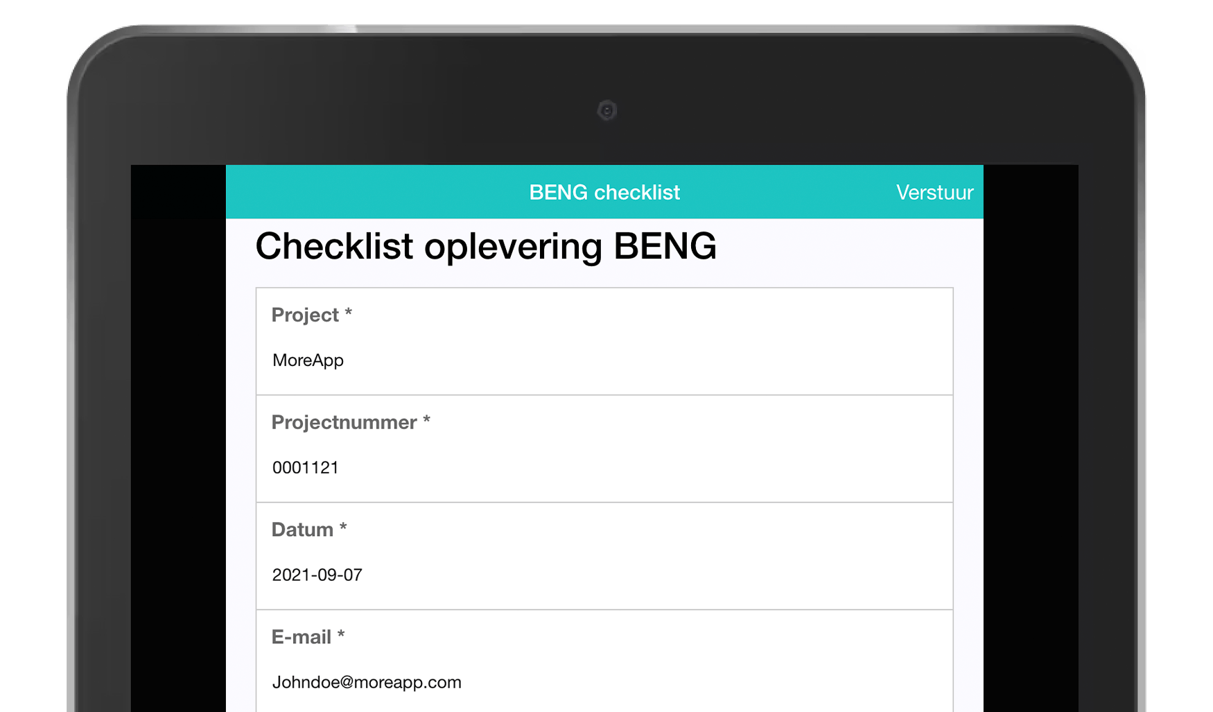 MoreApp BENG checklist App