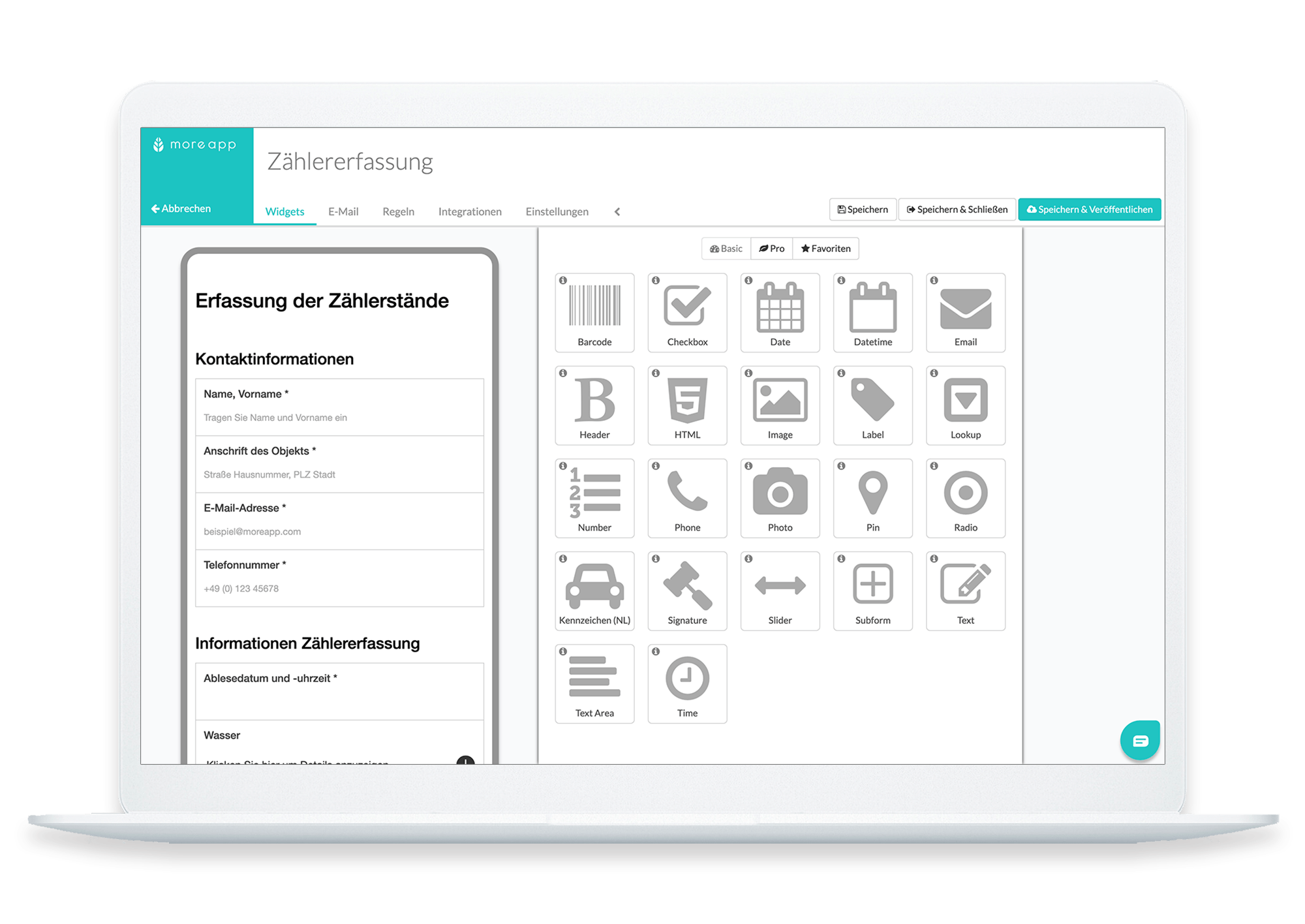 MoreApp Form Builder DE_Zählererfassung