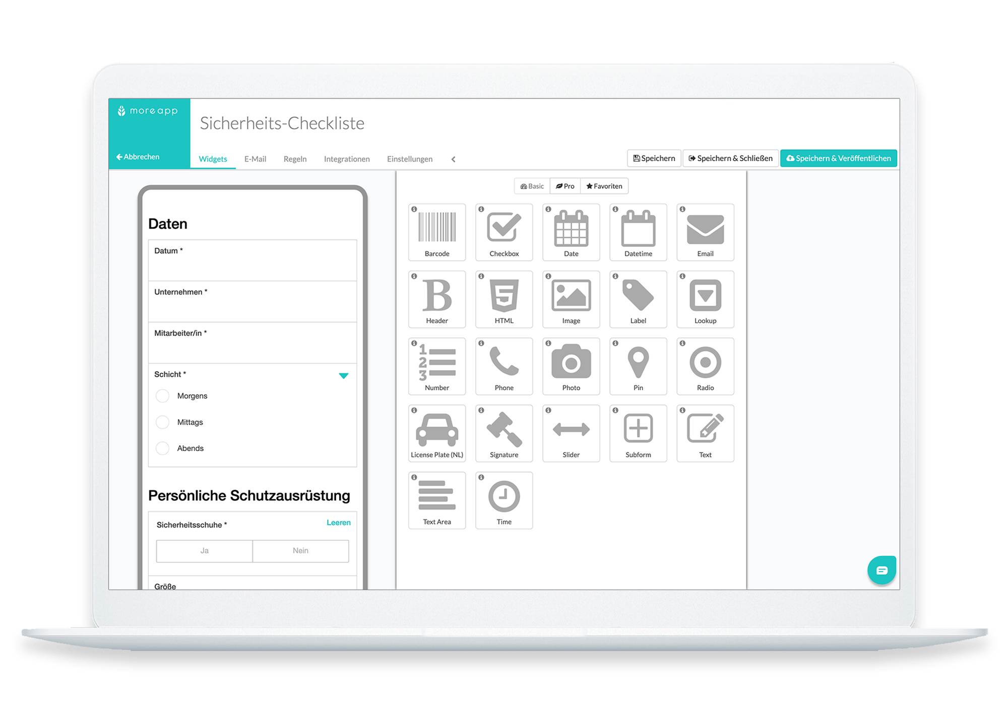 MoreApp Plattform Sicherheits-Checkliste