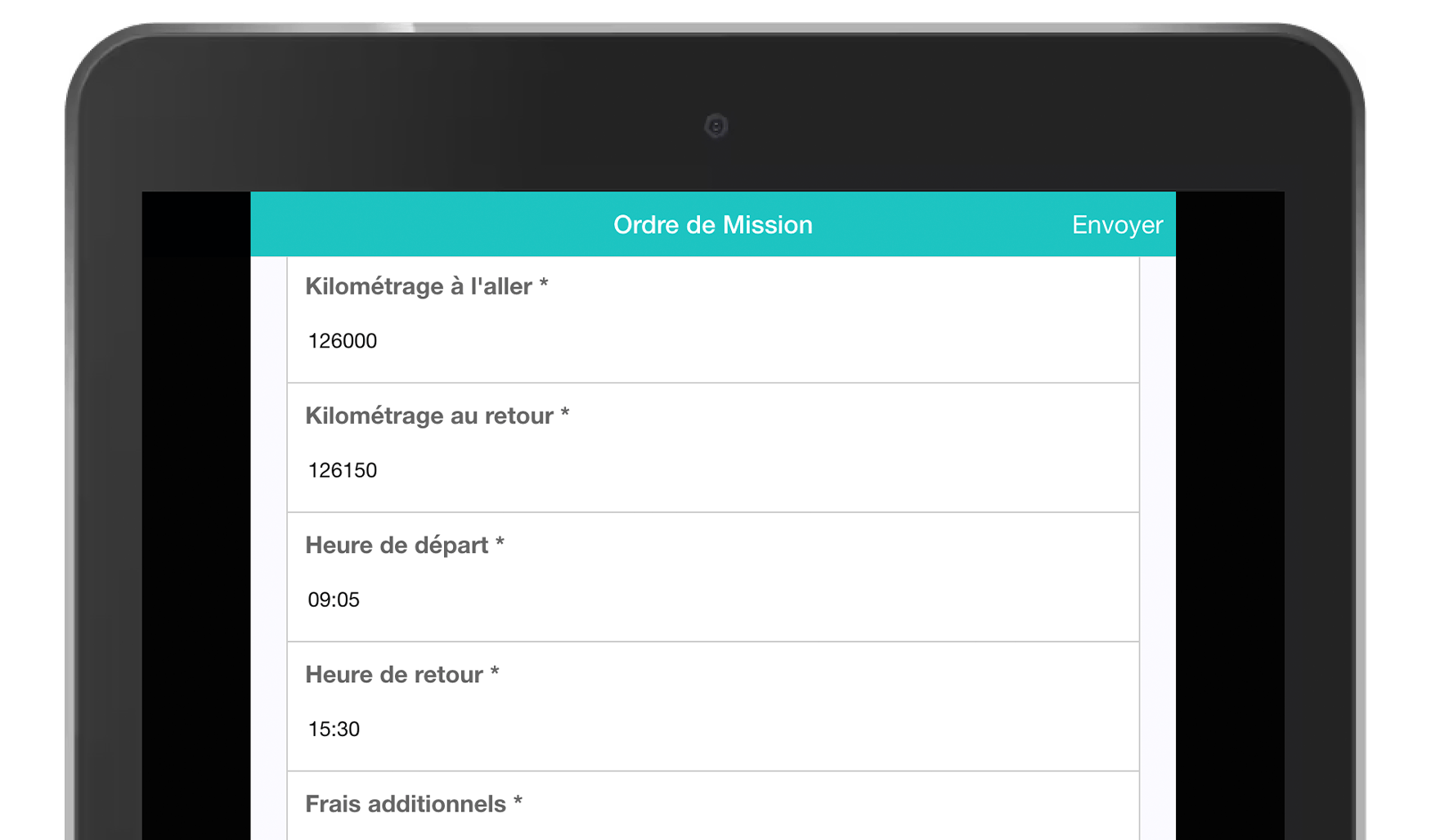 Application Formulaires Ordre de Mission Logistique MoreApp