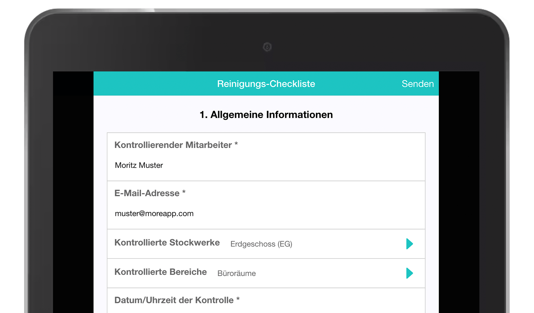 MoreApp Formulareditor Reinigungs-Checkliste