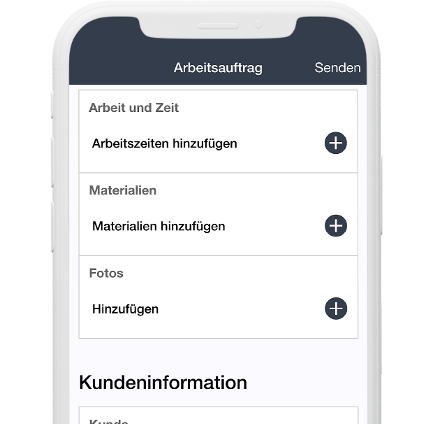 MoreApp construction form