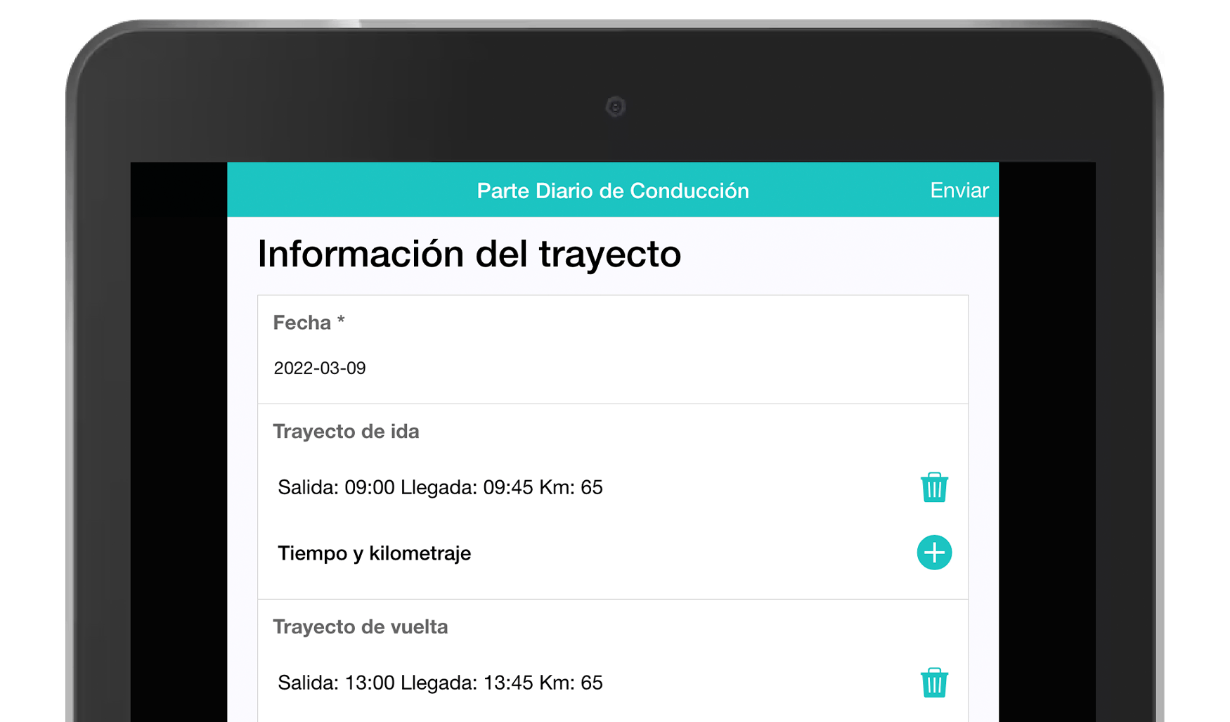 App Parte Diario de Conducción MoreApp