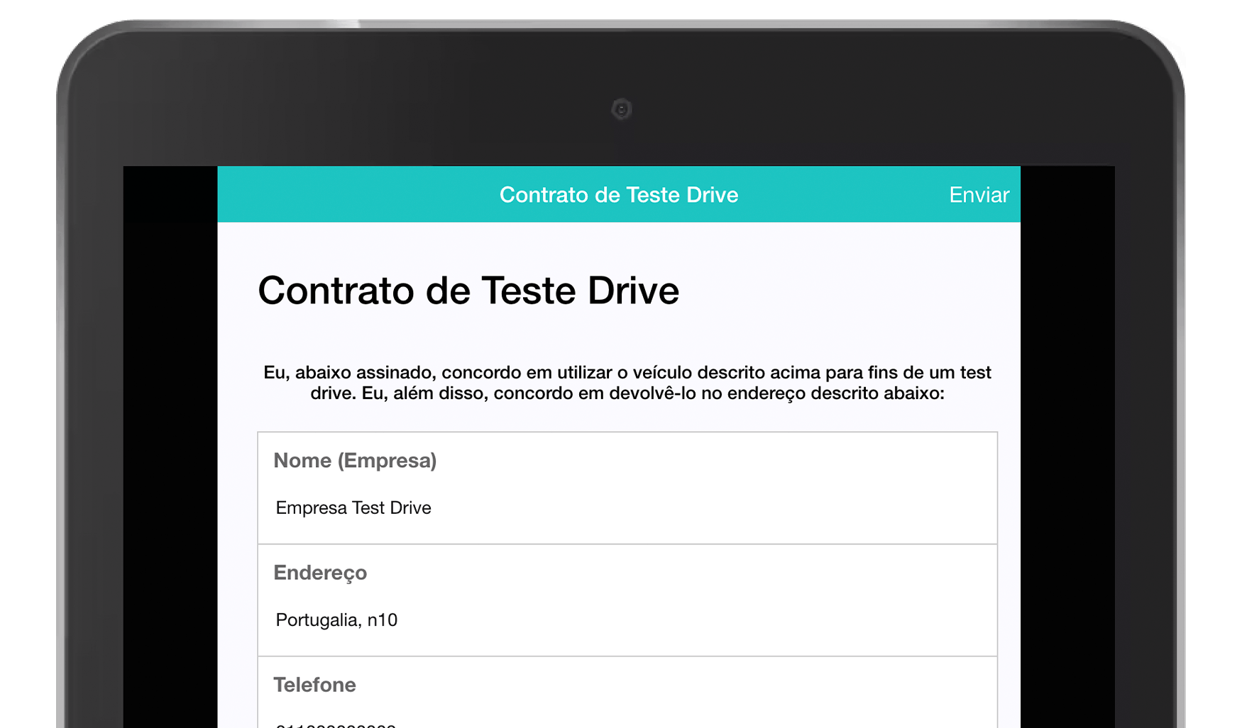 MoreApp Contrato de Test Drive App