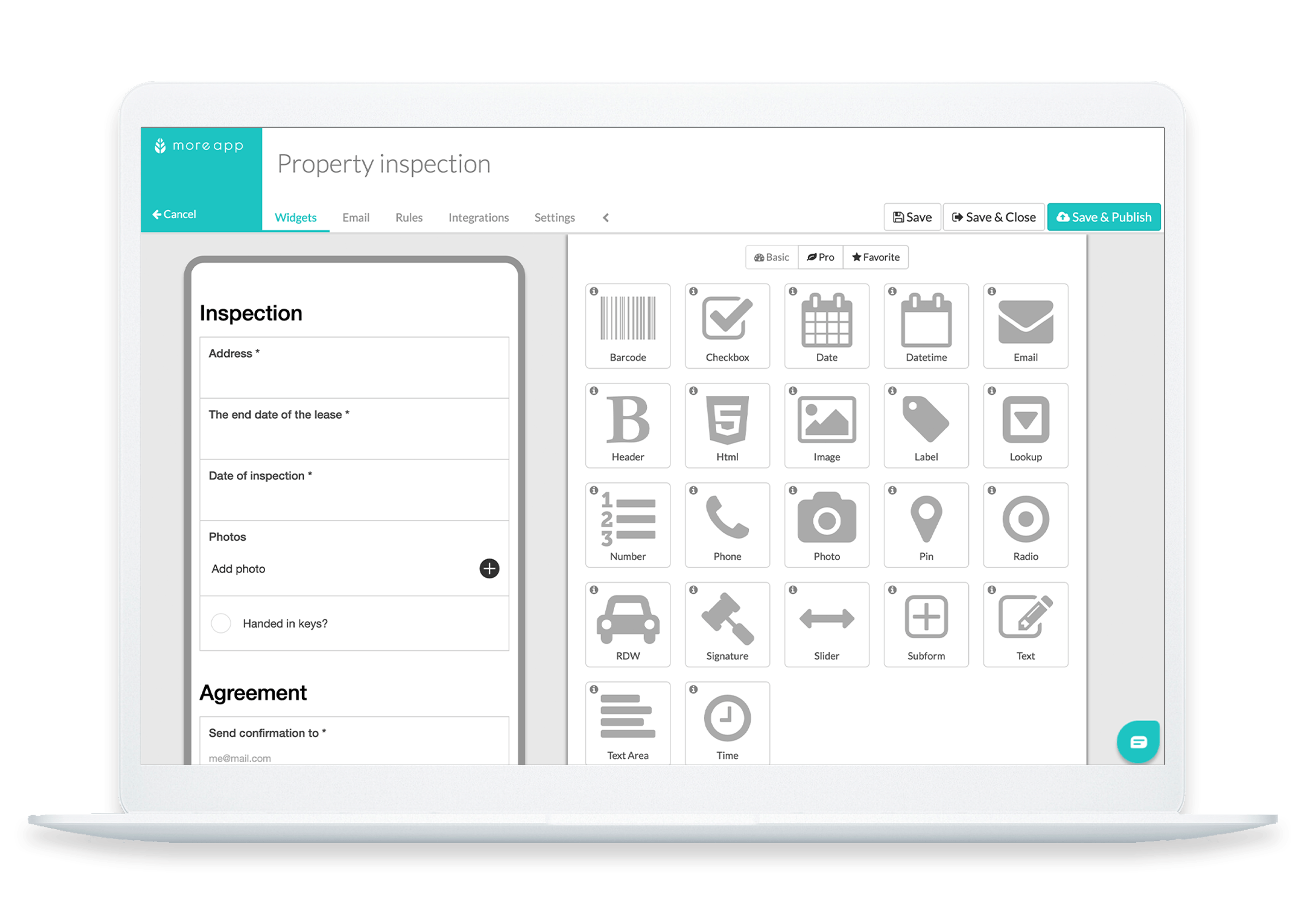 MoreApp Platform Property Inspection