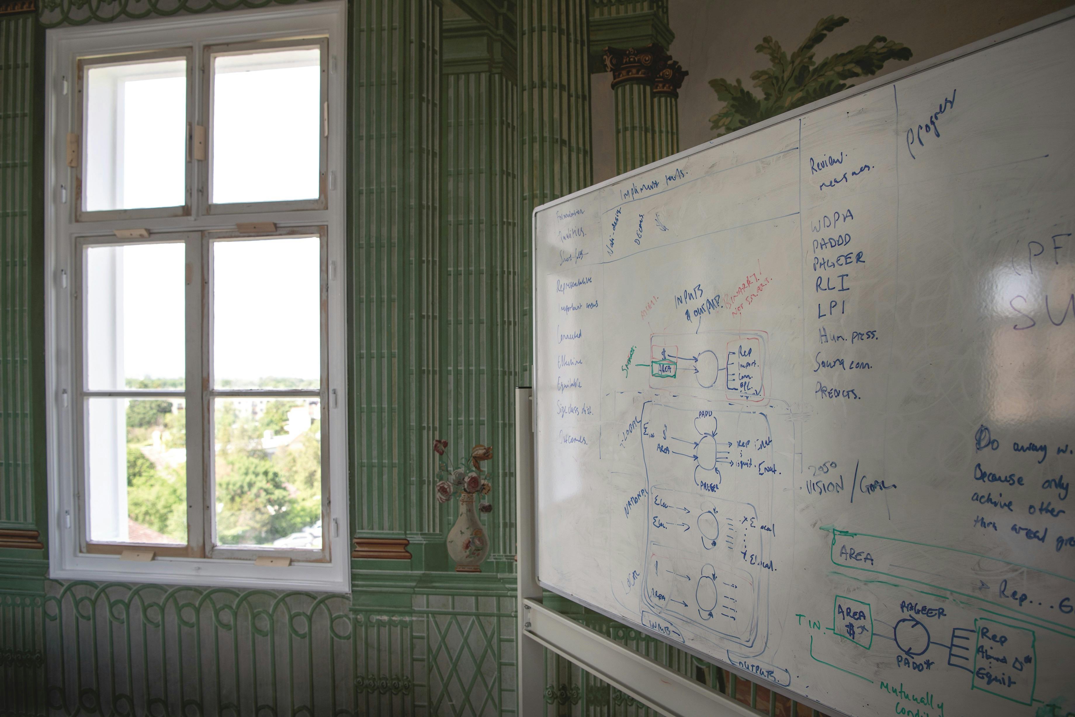 Whiteboard mit Aussicht: IIASA, Schloss Laxenburg
