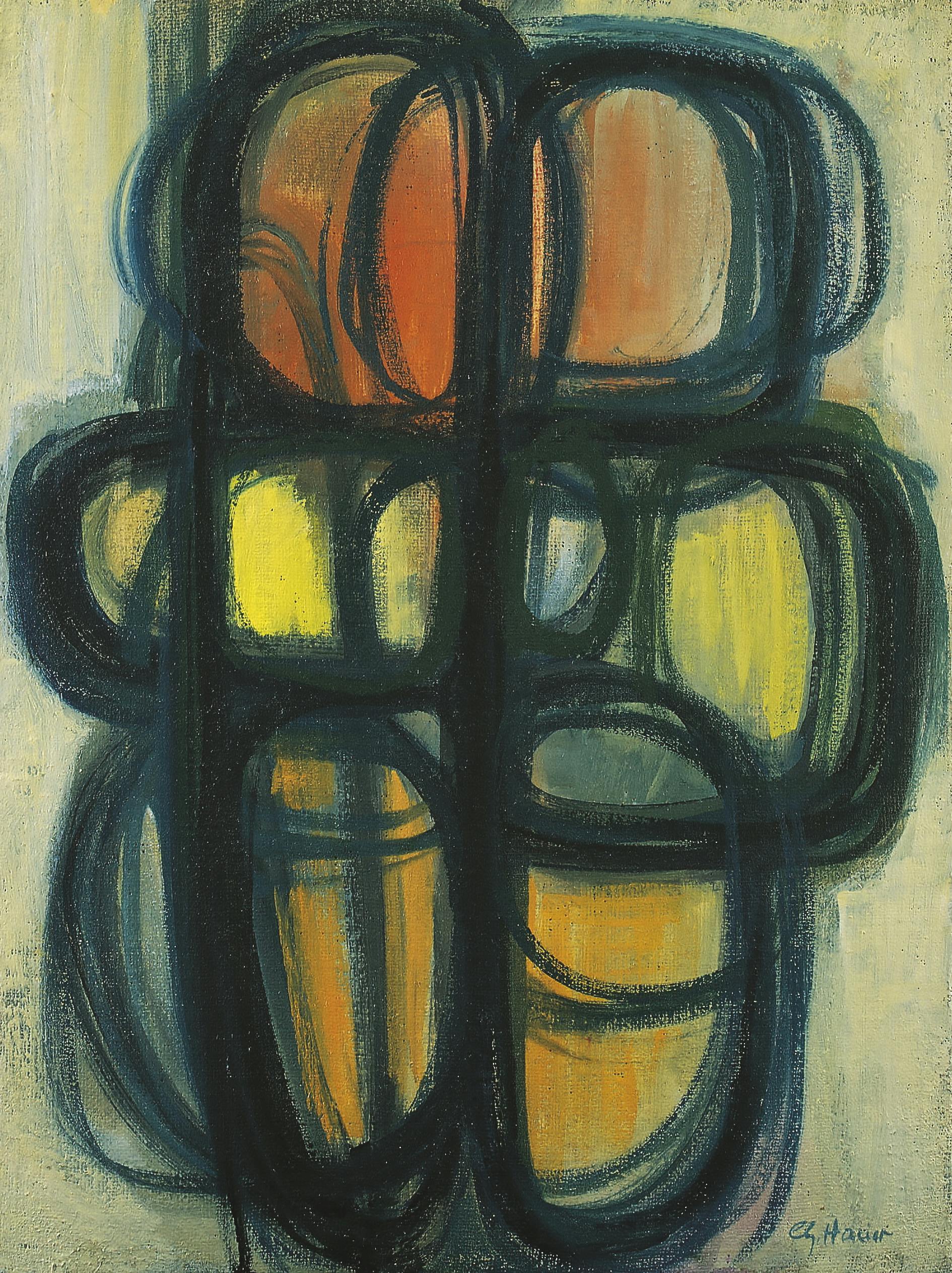 Informel-Werk: Ohne Titel, Öl auf Leinen, 1958 © Manfred Kopriva / Bildrecht Wien